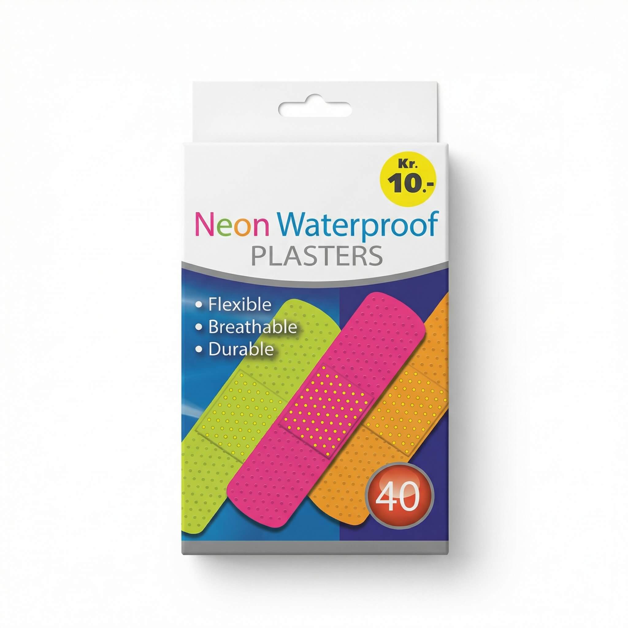 Medital Neon Waterproof Plasters 40 Pieces