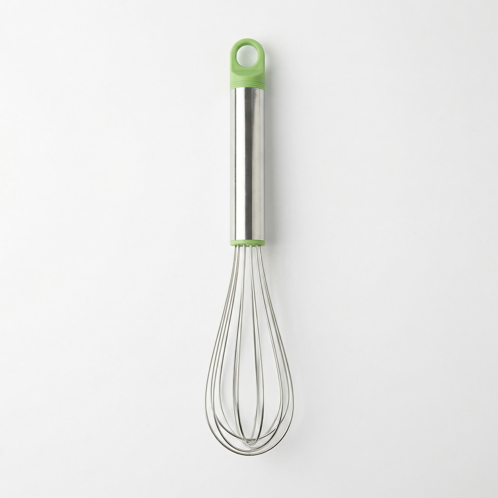 Stainless Steel Egg Whisk with Green Handle