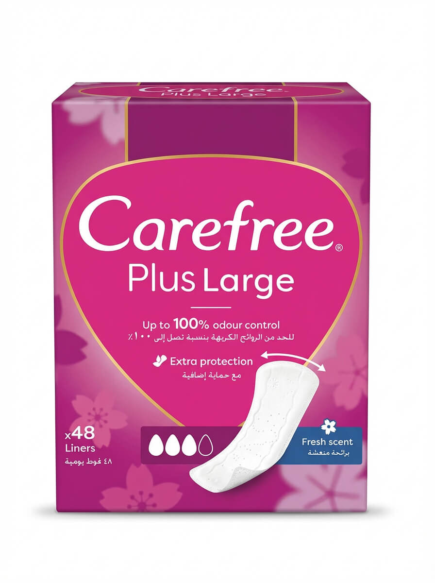 Carefree Plus Large Panty Liners Fresh Scent