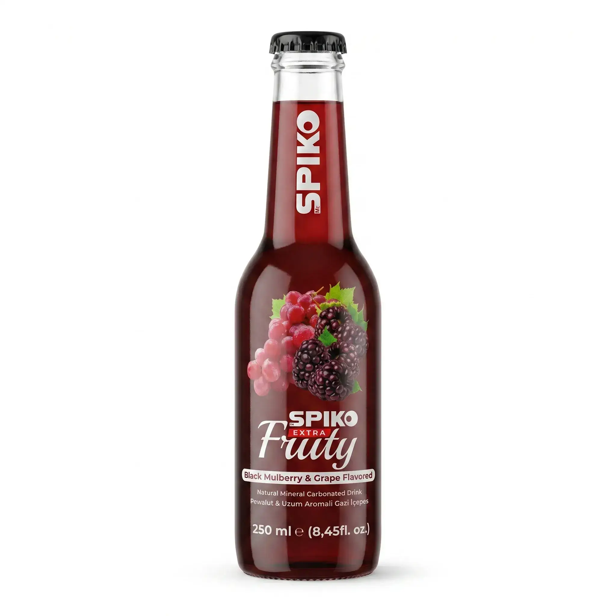 Spiko Extra Fruity Black Mulberry & Grape Flavored Carbonated Drink