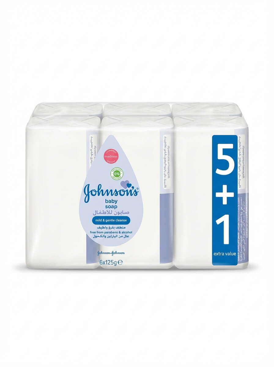 Johnson's Baby Soap Mild & Gentle Cleanse 5+1 Value Pack