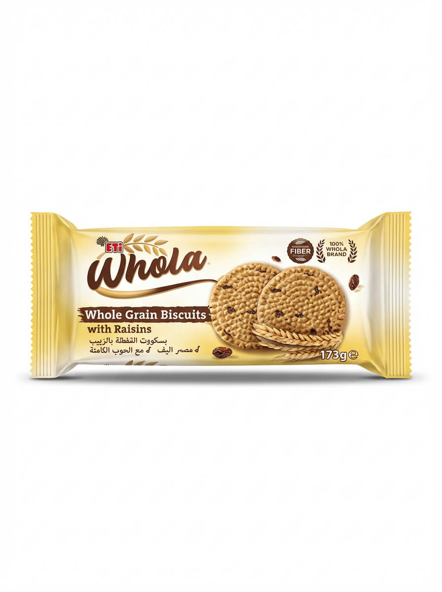 Eti Whola Whole Grain Biscuits with Raisins