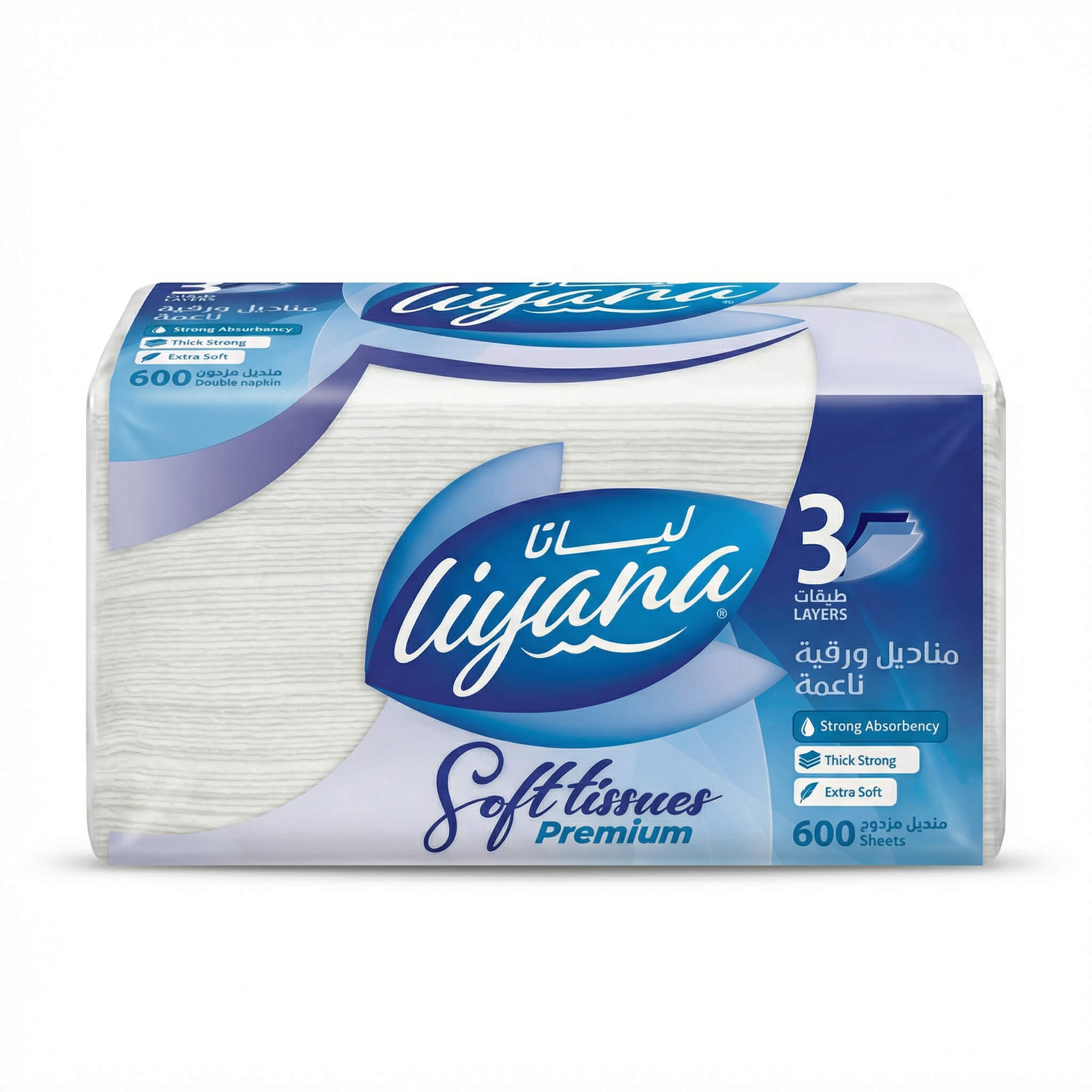 Liyana Premium Soft Tissues 3 Layers 600 Sheets