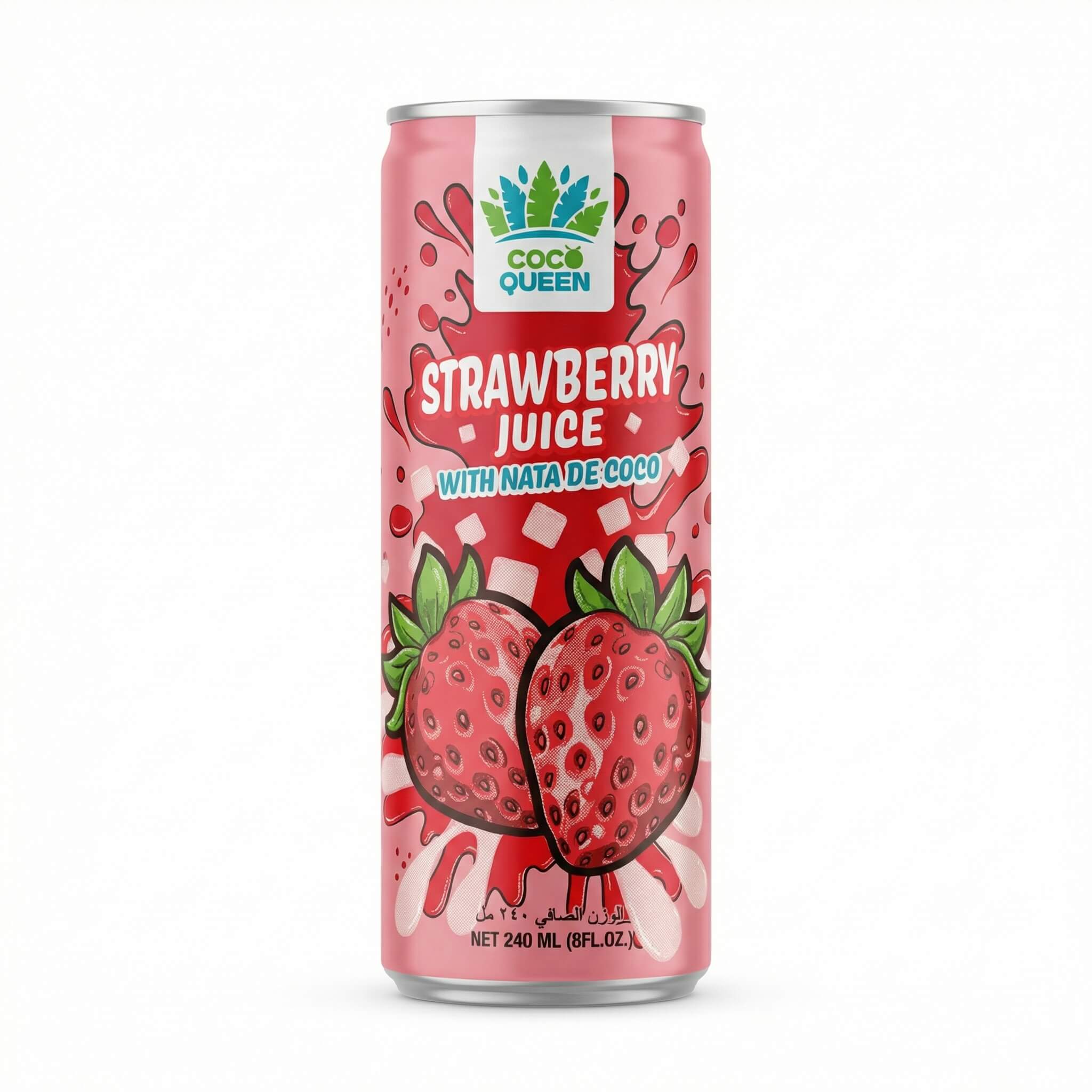Coco Queen Strawberry Juice with Nata De Coco
