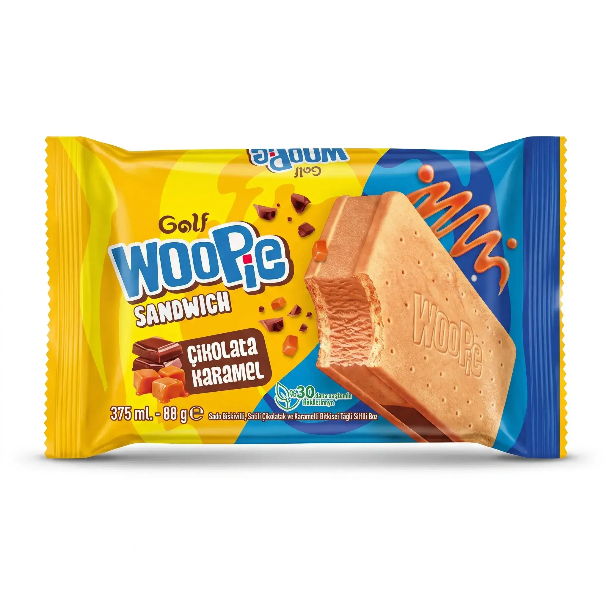 Golf Woopic Chocolate & Caramel Ice Cream Sandwich