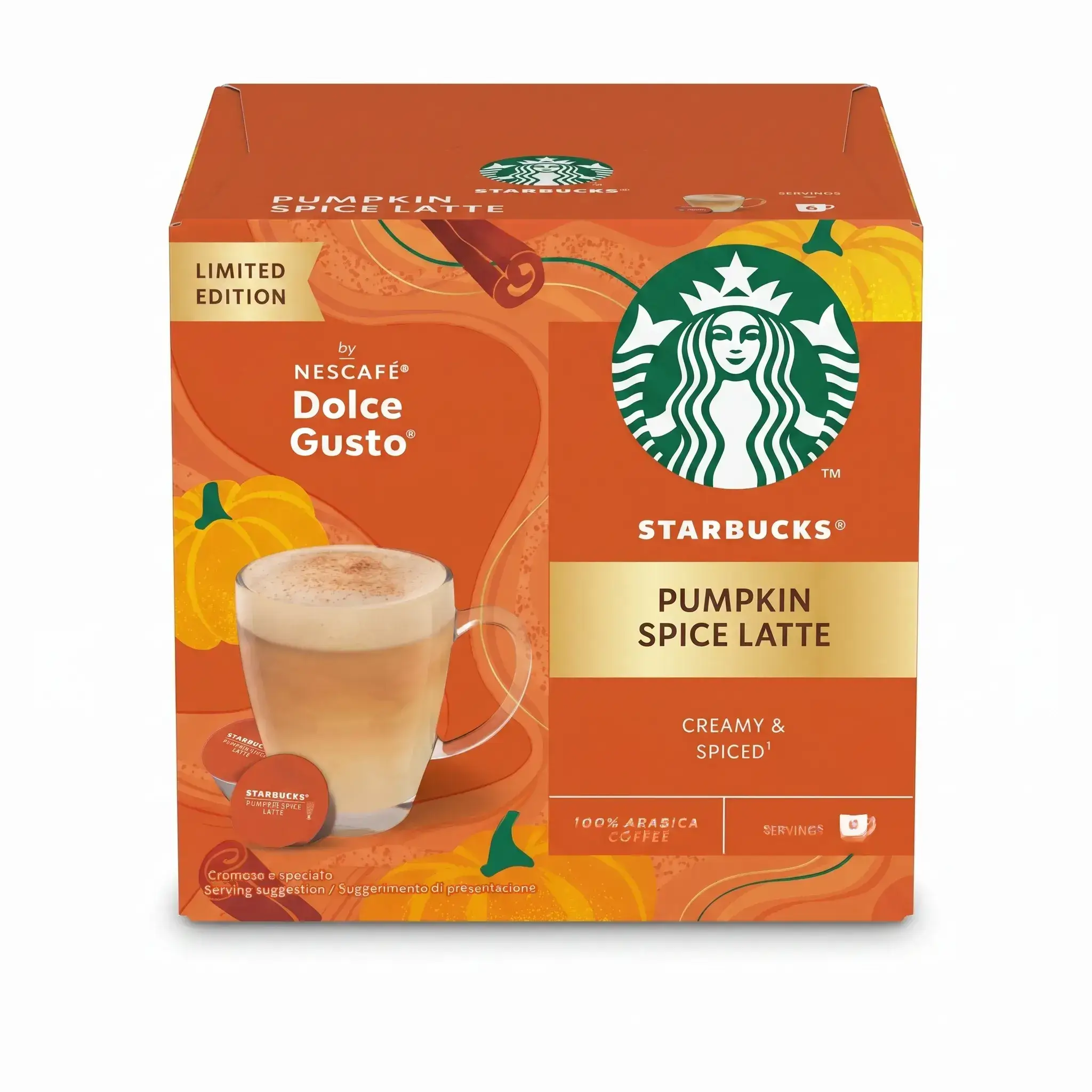 Starbucks Pumpkin Spice Latte Coffee Capsules by Nescafé Dolce Gusto