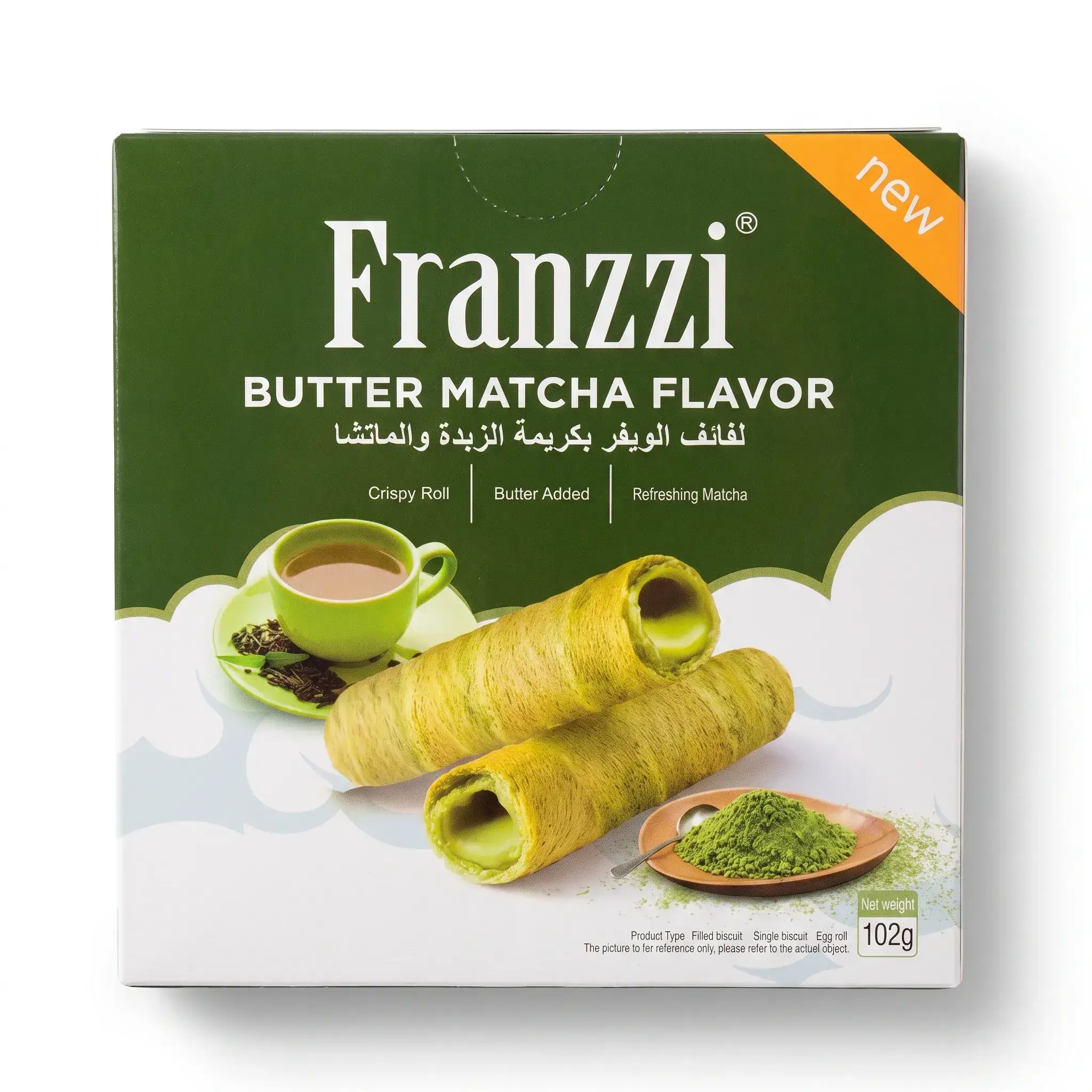 Franzzi Butter Matcha Flavor Crispy Rolls
