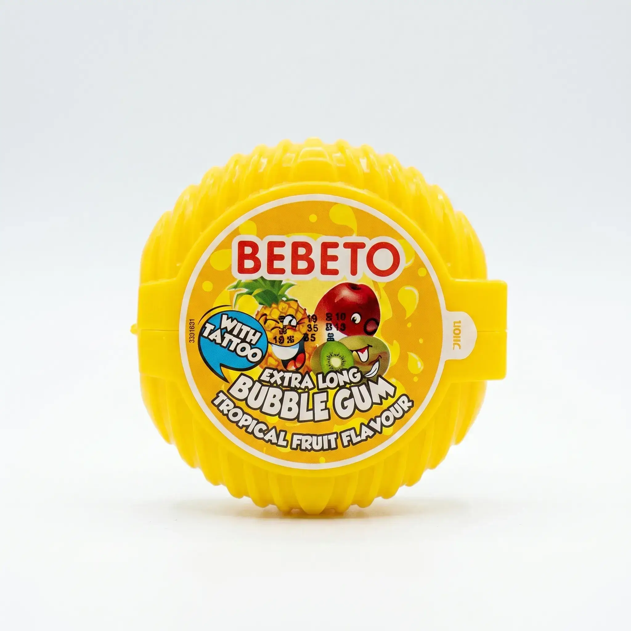 Bebeto Extra Long Bubble Gum Tropical Fruit Flavour (36 pcs)