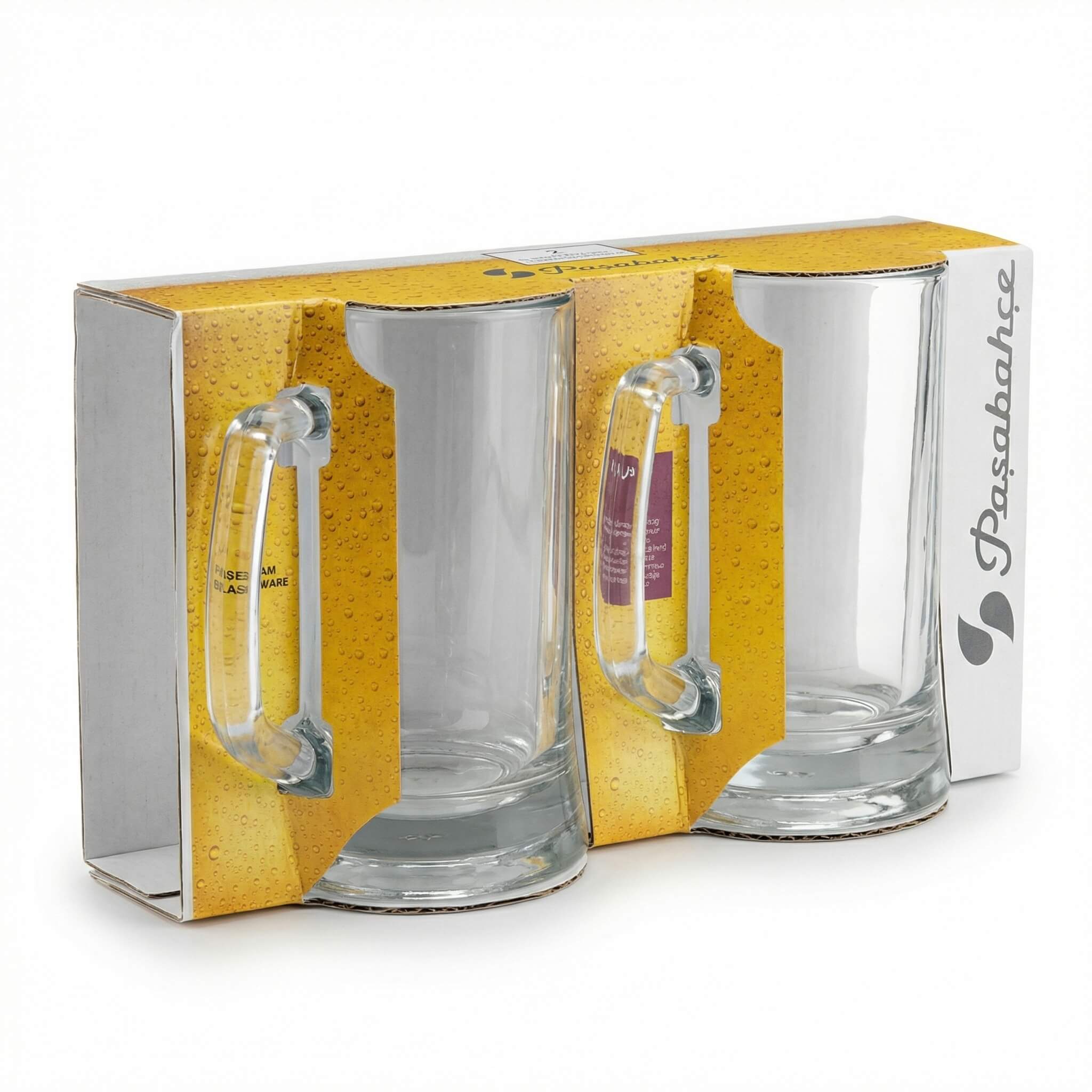 Paşabahçe Glass Beer Mugs Set of 2