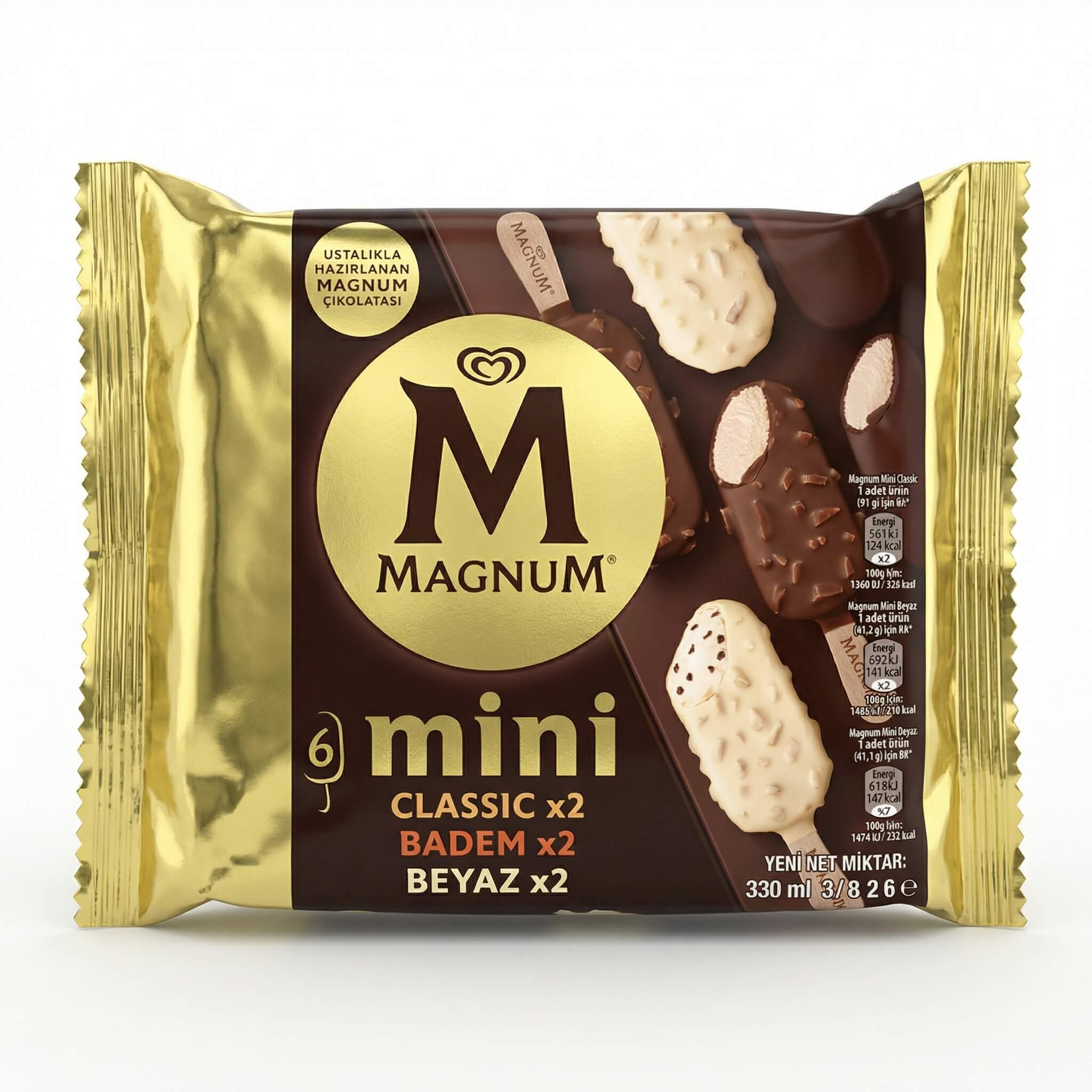 Magnum Mini Ice Cream Multipack (Classic, Almond, White)