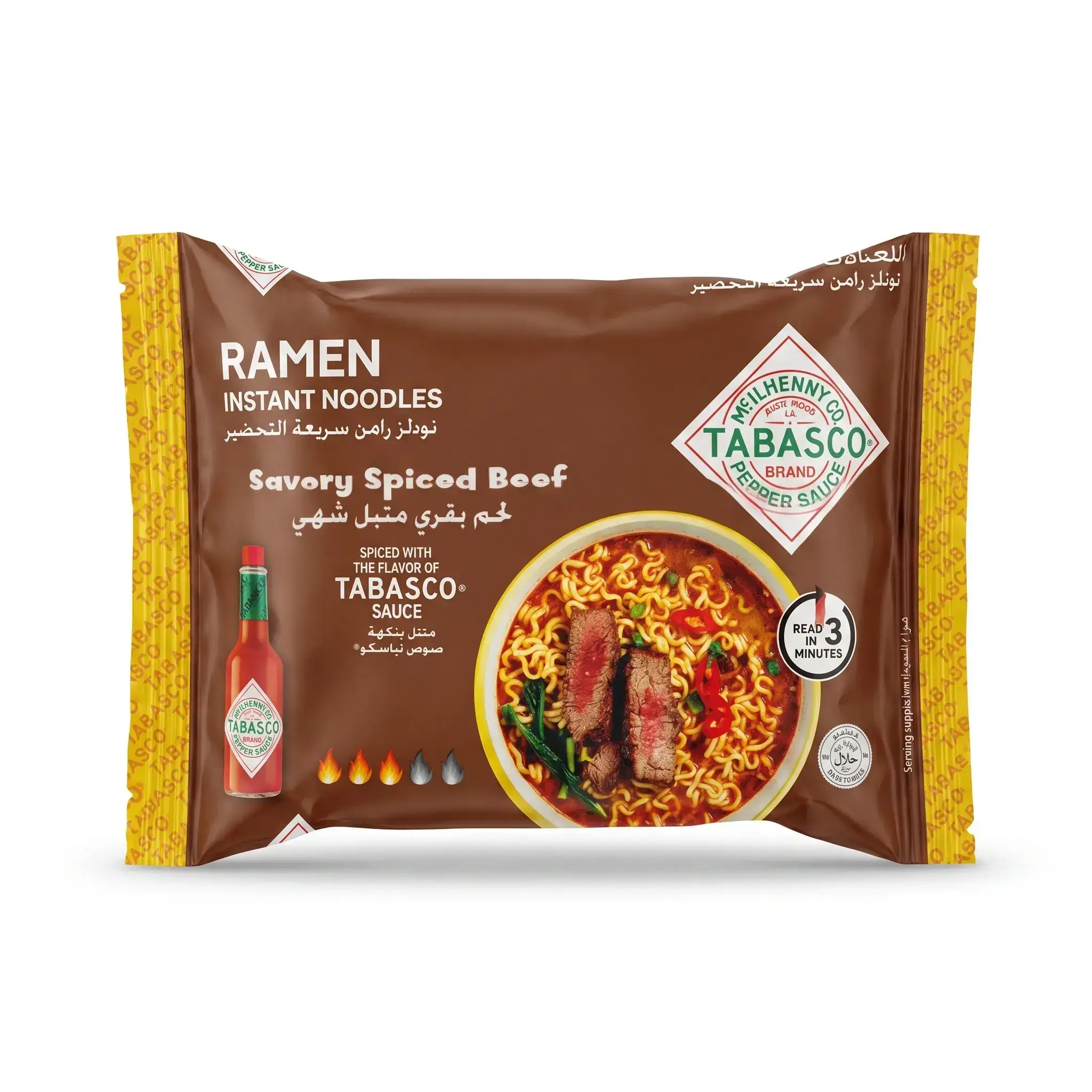 Tabasco Savory Spiced Beef Ramen Instant Noodles