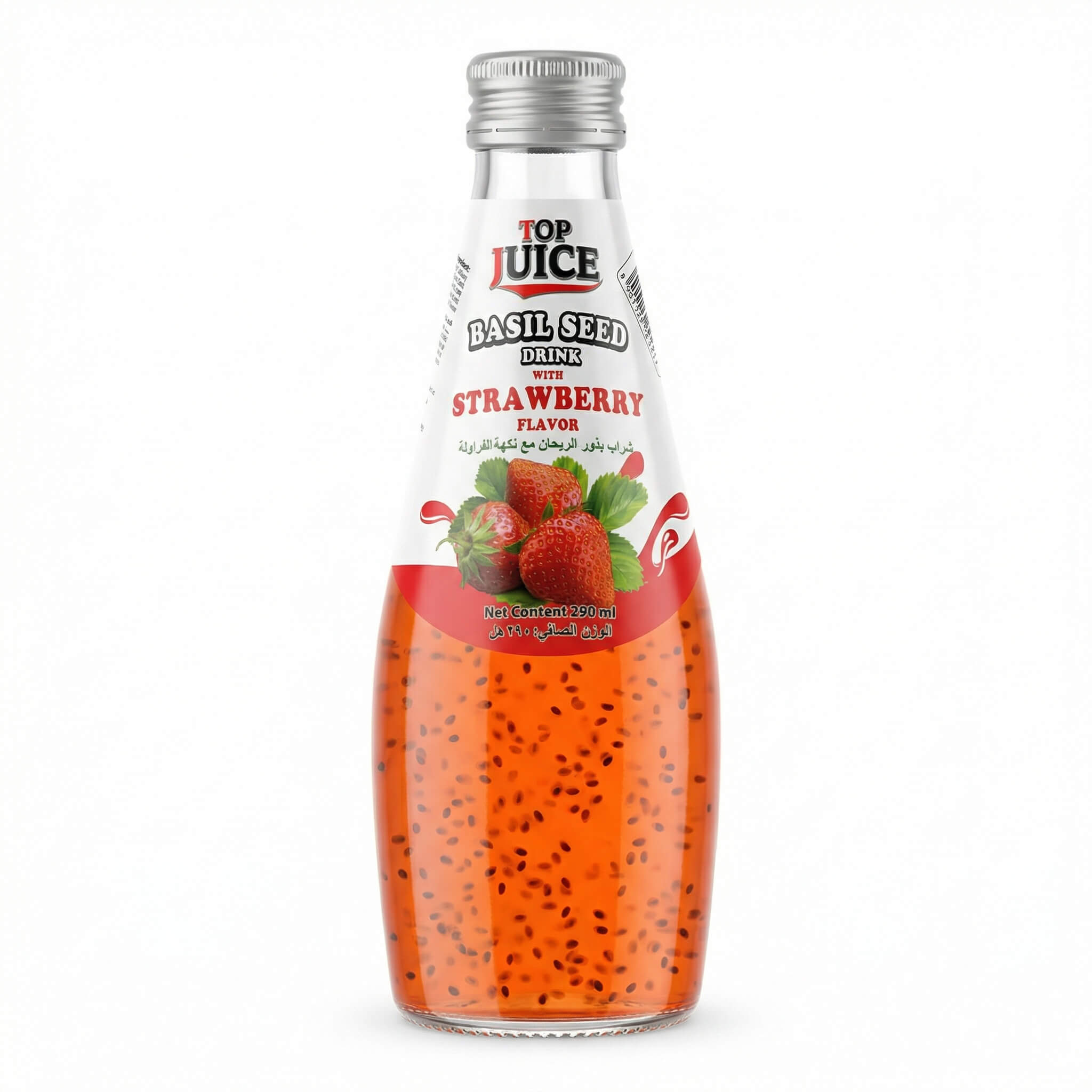 Top Juice Basil Seed Drink with Strawberry Flavor