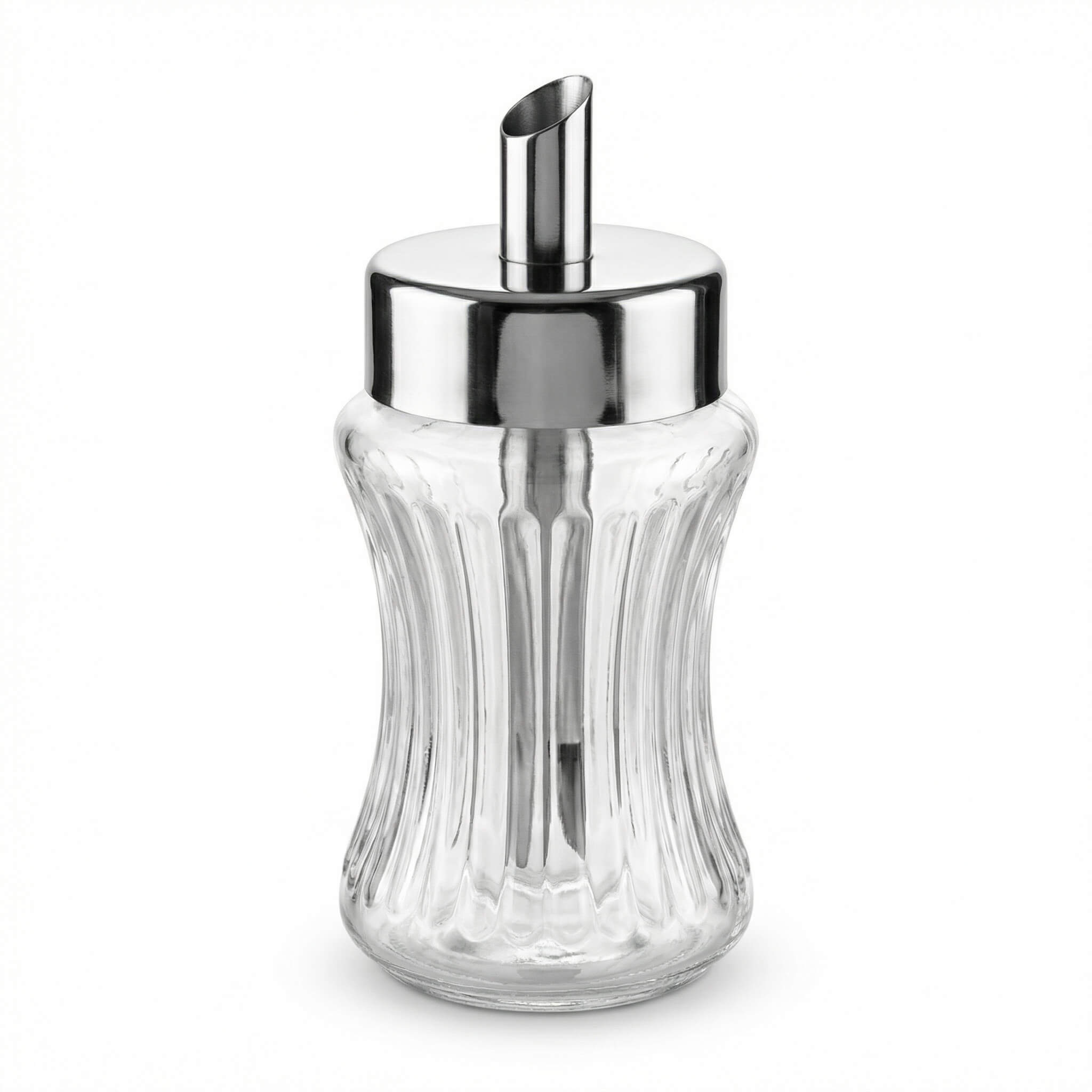 Glass Sugar Dispenser with Metal Lid