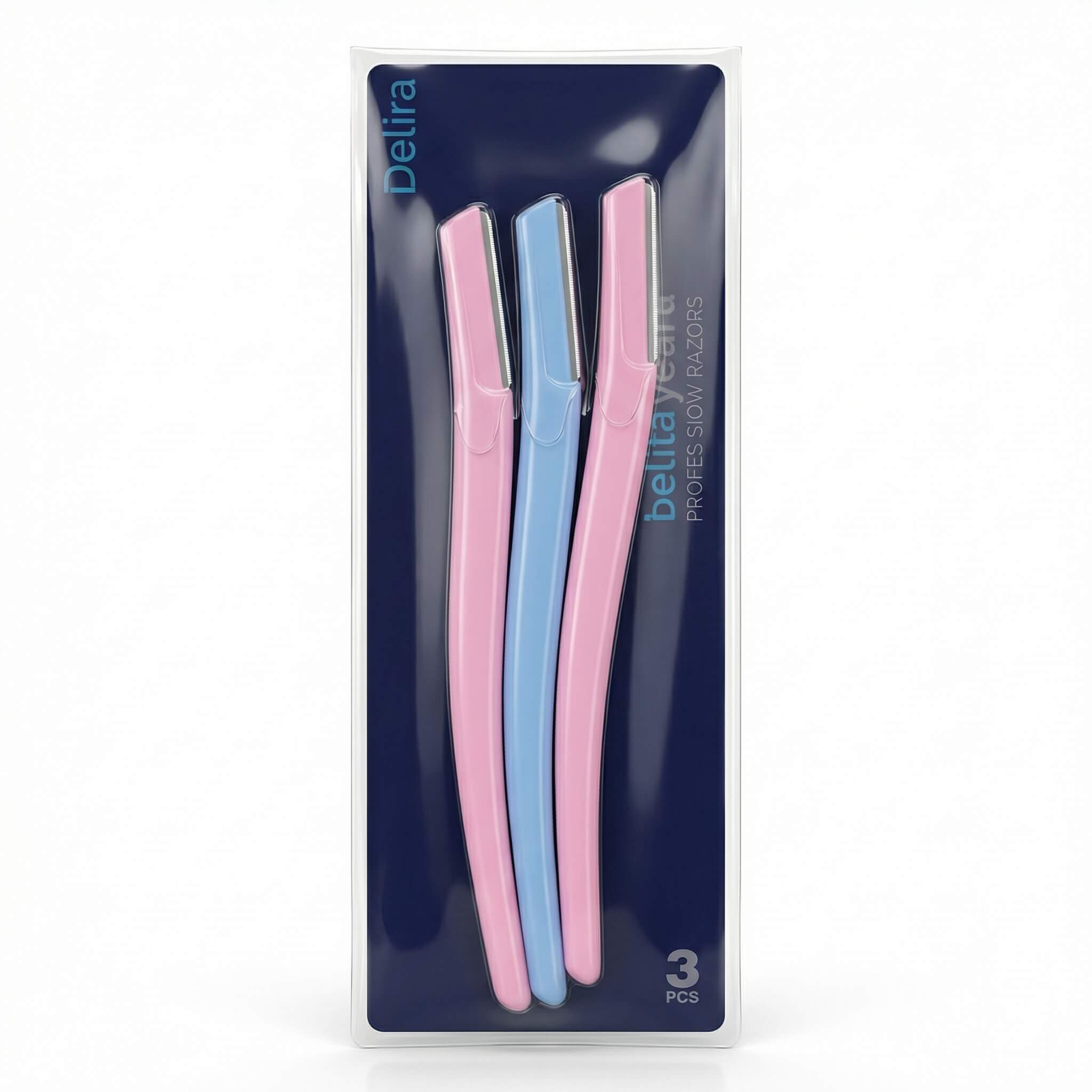 Delira Professional Eyebrow Razors 3 Pieces