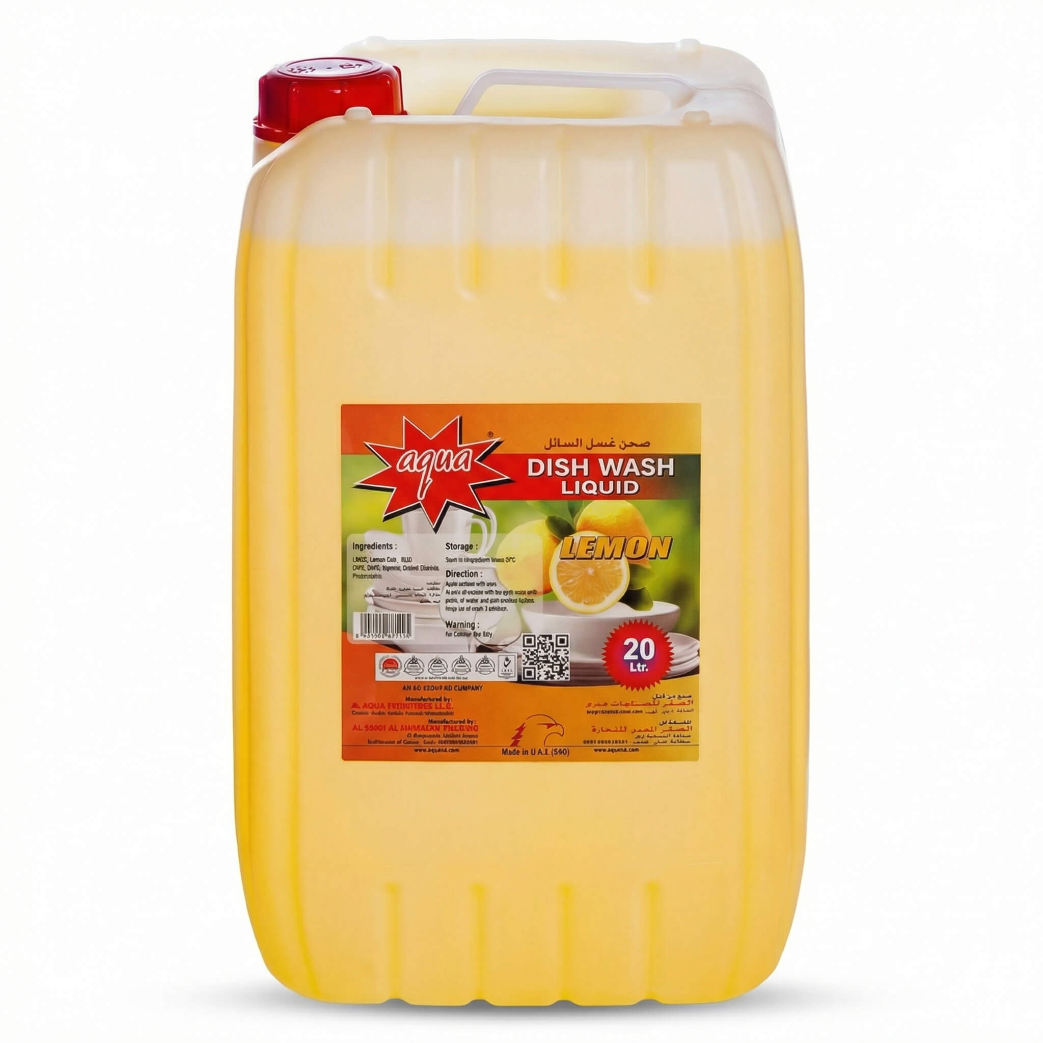 Aqua Lemon Dish Wash Liquid 20L