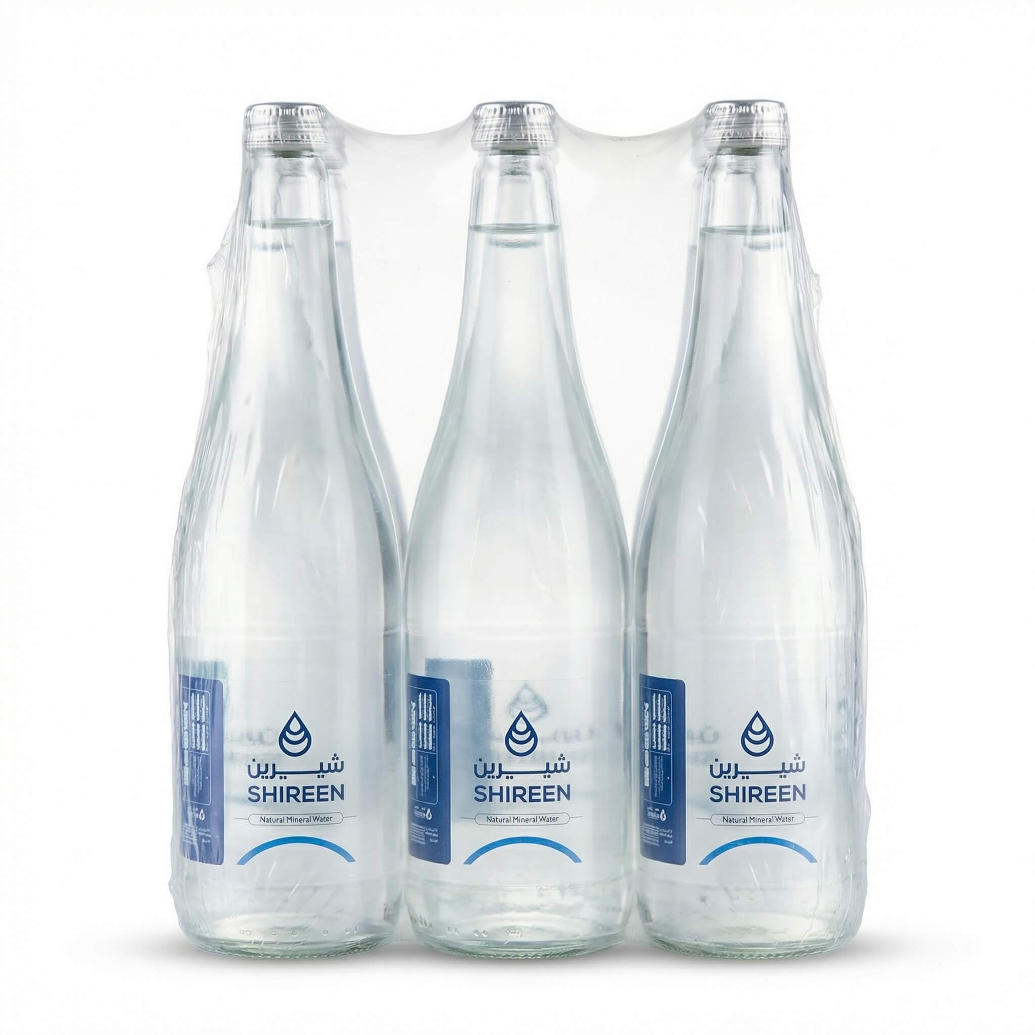 Shireen Natural Mineral Water Glass Bottles Pack (6 pcs)