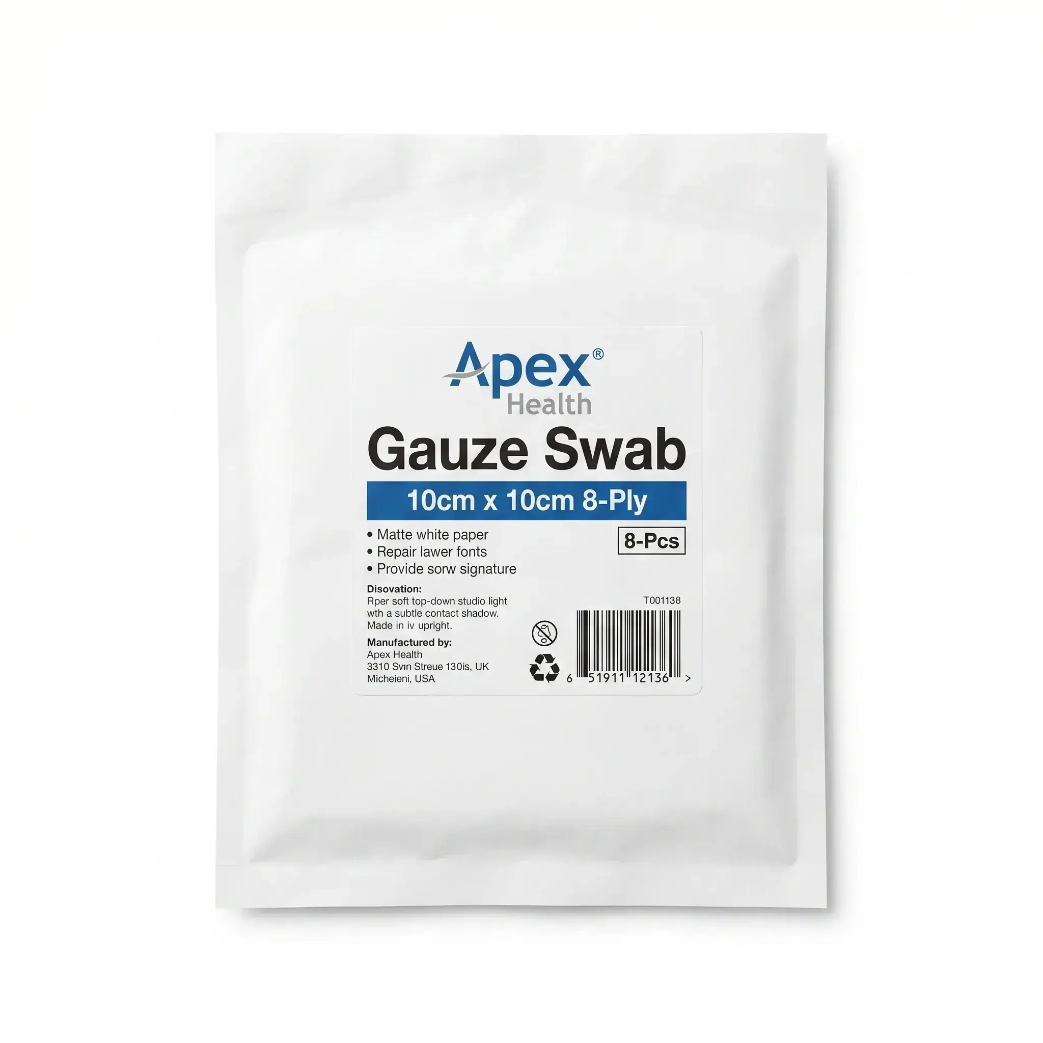 Apex Health Gauze Swab 10cm x 10cm 8-Ply