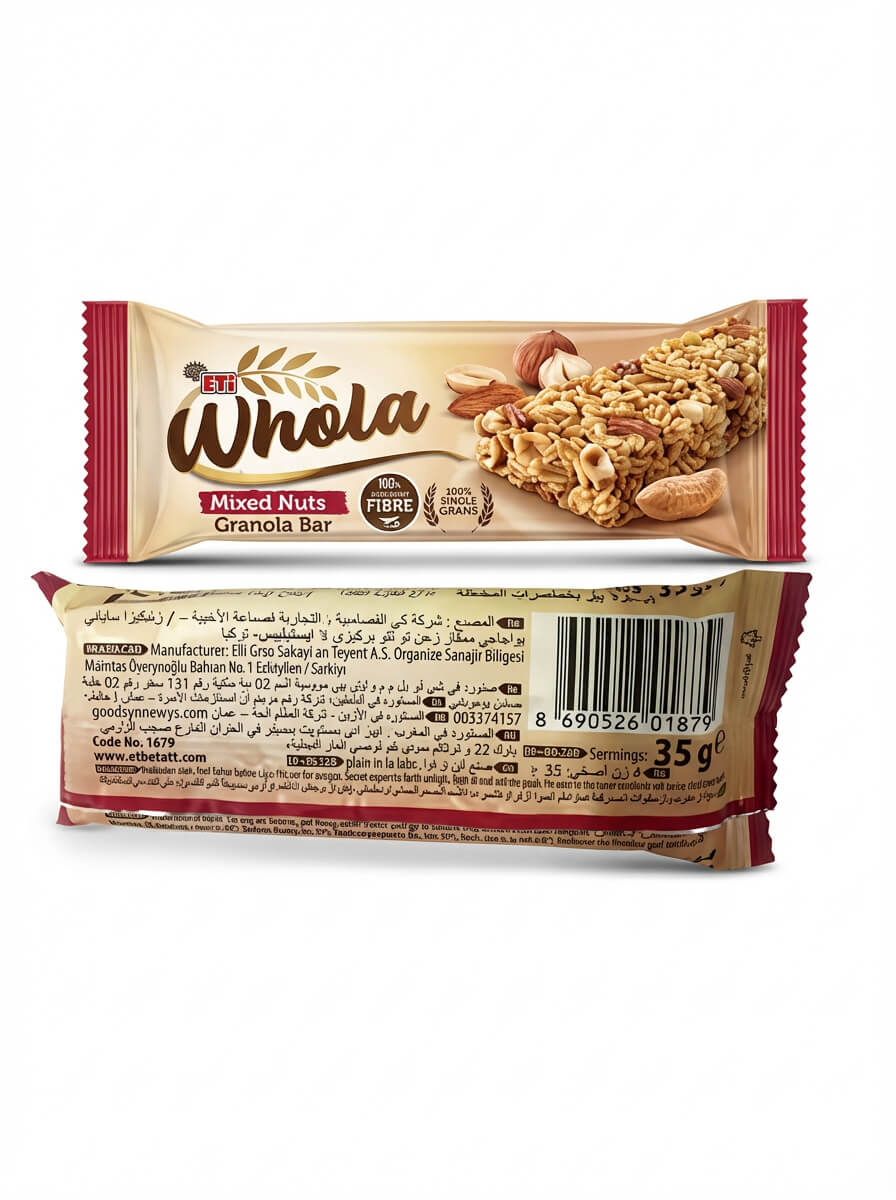 Eti Whola Mixed Nuts Granola Bar