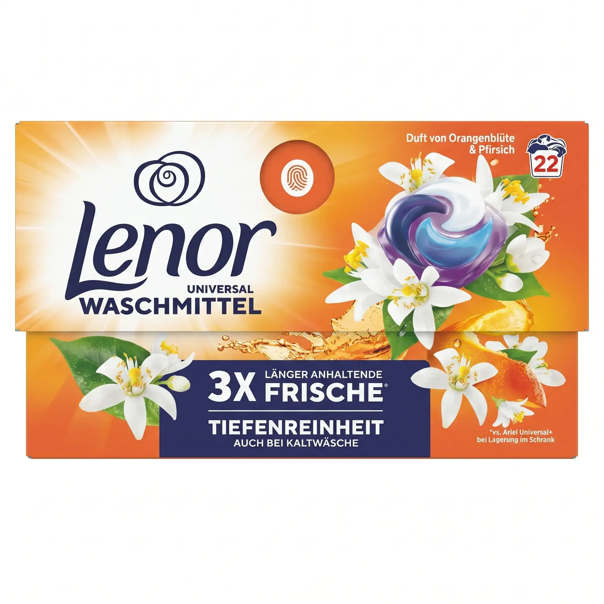 Lenor Universal Laundry Detergent Pods Orange Blossom & Peach
