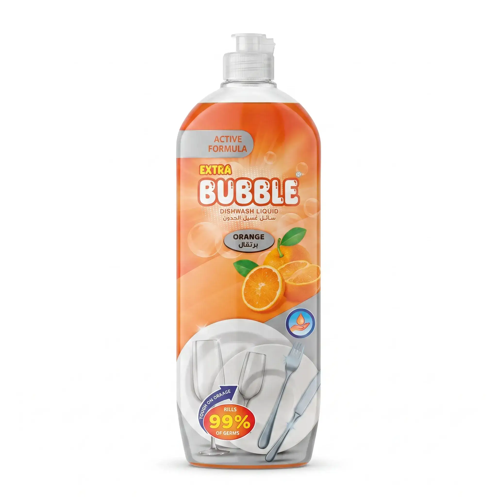 Extra Bubble Dishwash Liquid Orange