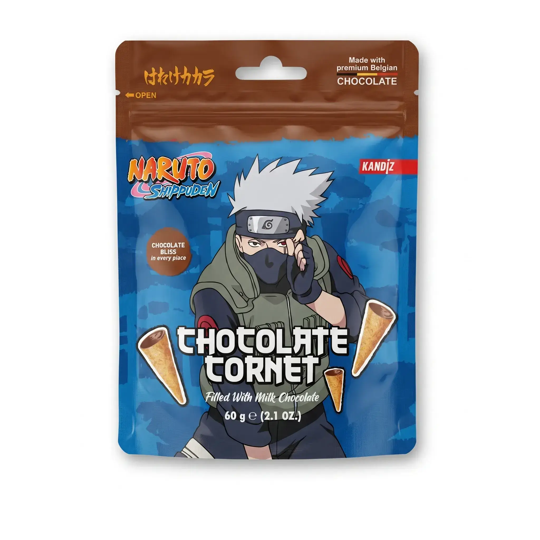 Naruto Shippuden Chocolate Cornet Filled with Milk Chocolate