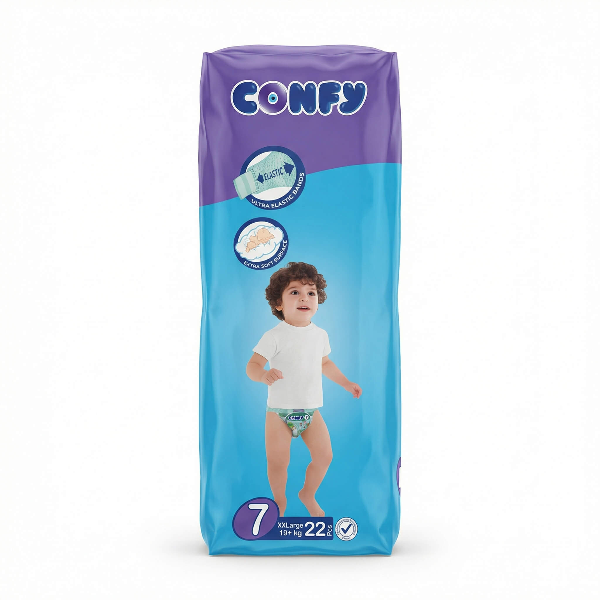 Confy Baby Diapers Size 7 XXLarge 19+ kg 22 Pcs