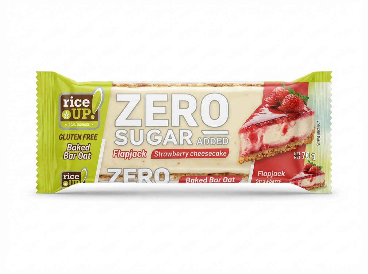 Rice Up! Zero Sugar Added Flapjack Strawberry Cheesecake
