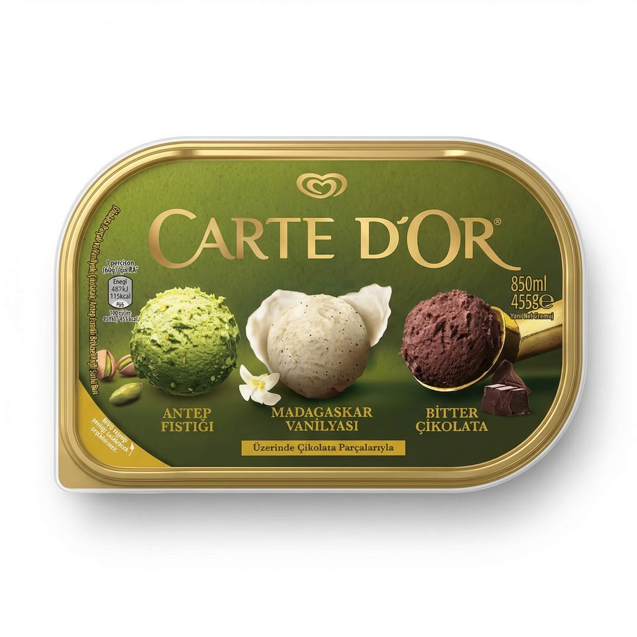 Carte D'Or Ice Cream Antep Pistachio, Madagascar Vanilla & Bitter Chocolate