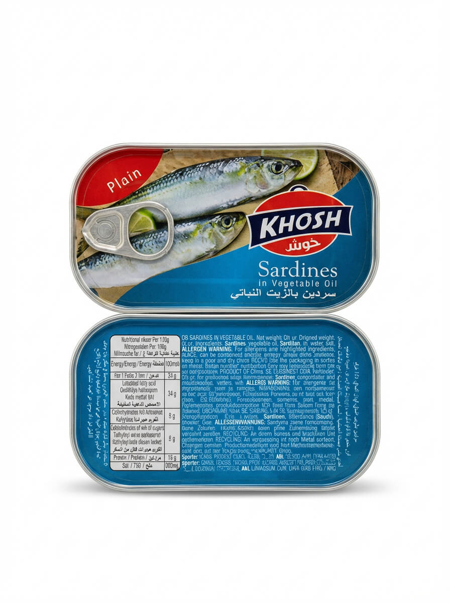 Khosh Sardines in Vegetable Oil Plain