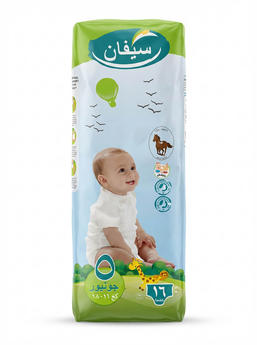 Sevan Baby Diapers Junior Size 5 (11-18kg) 16 Pieces