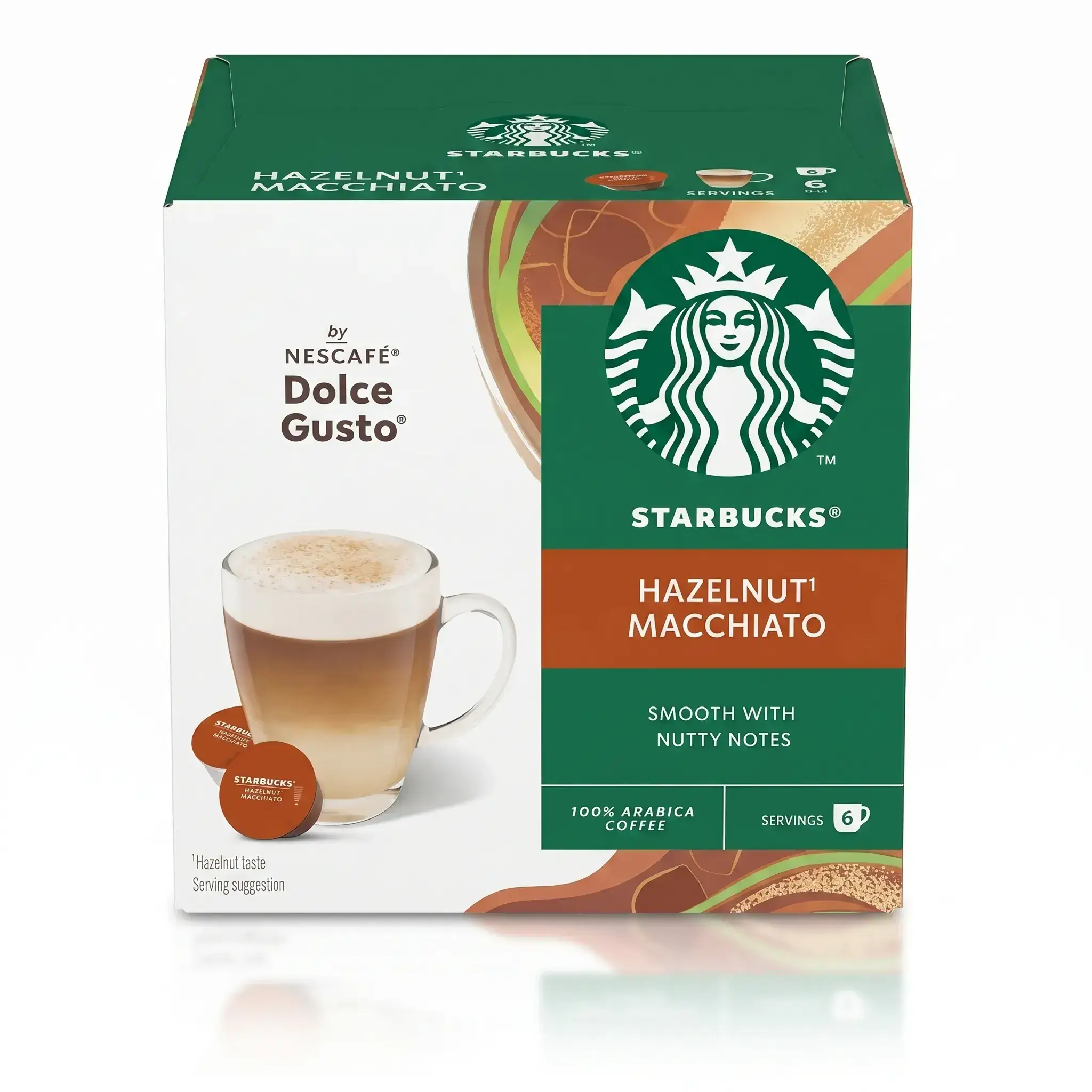 Starbucks Hazelnut Macchiato Coffee Capsules by Nescafe Dolce Gusto