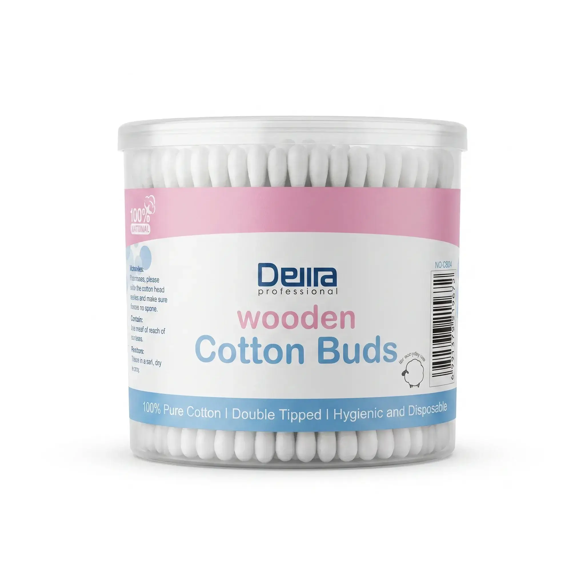 Della Professional Wooden Cotton Buds
