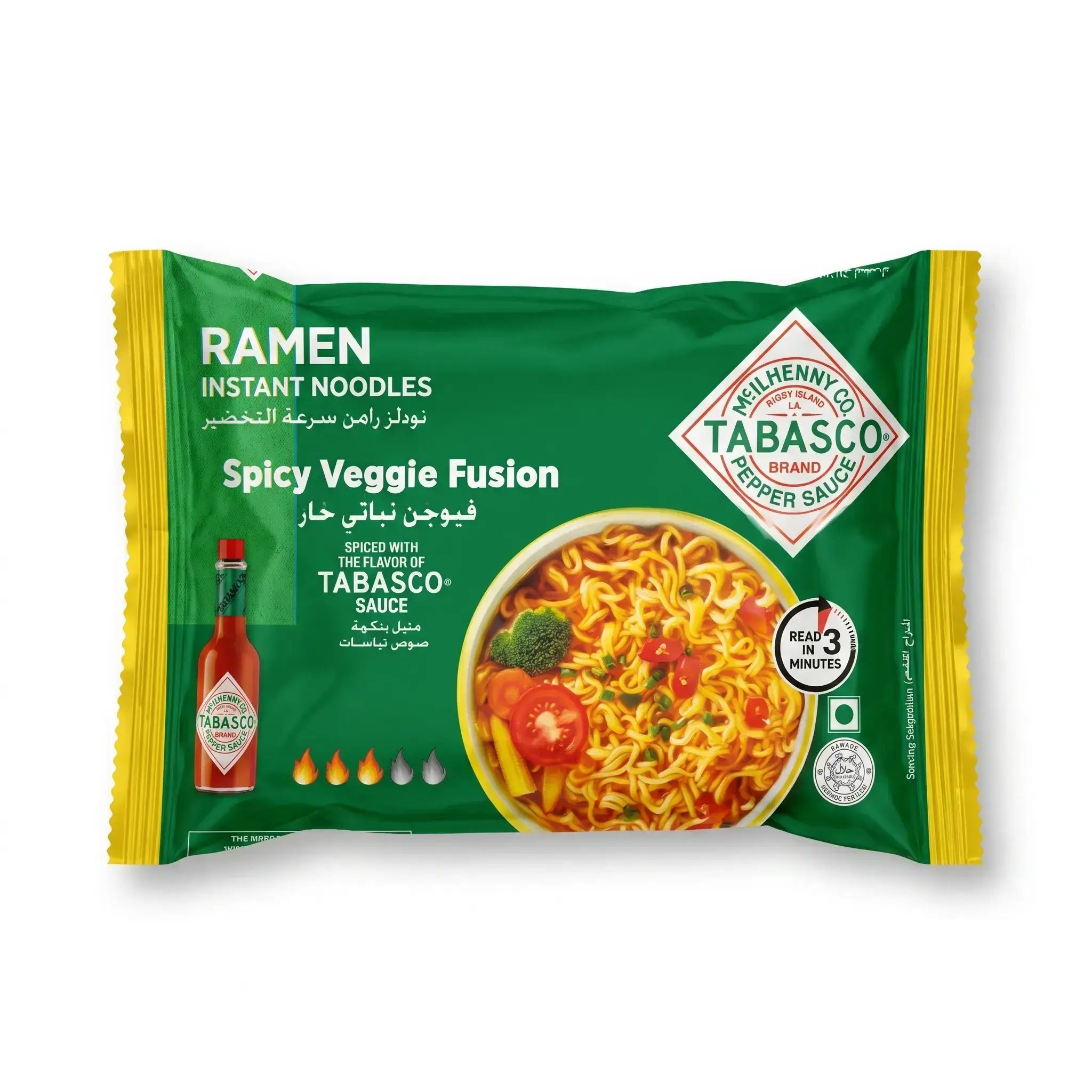 Tabasco Ramen Instant Noodles Spicy Veggie Fusion