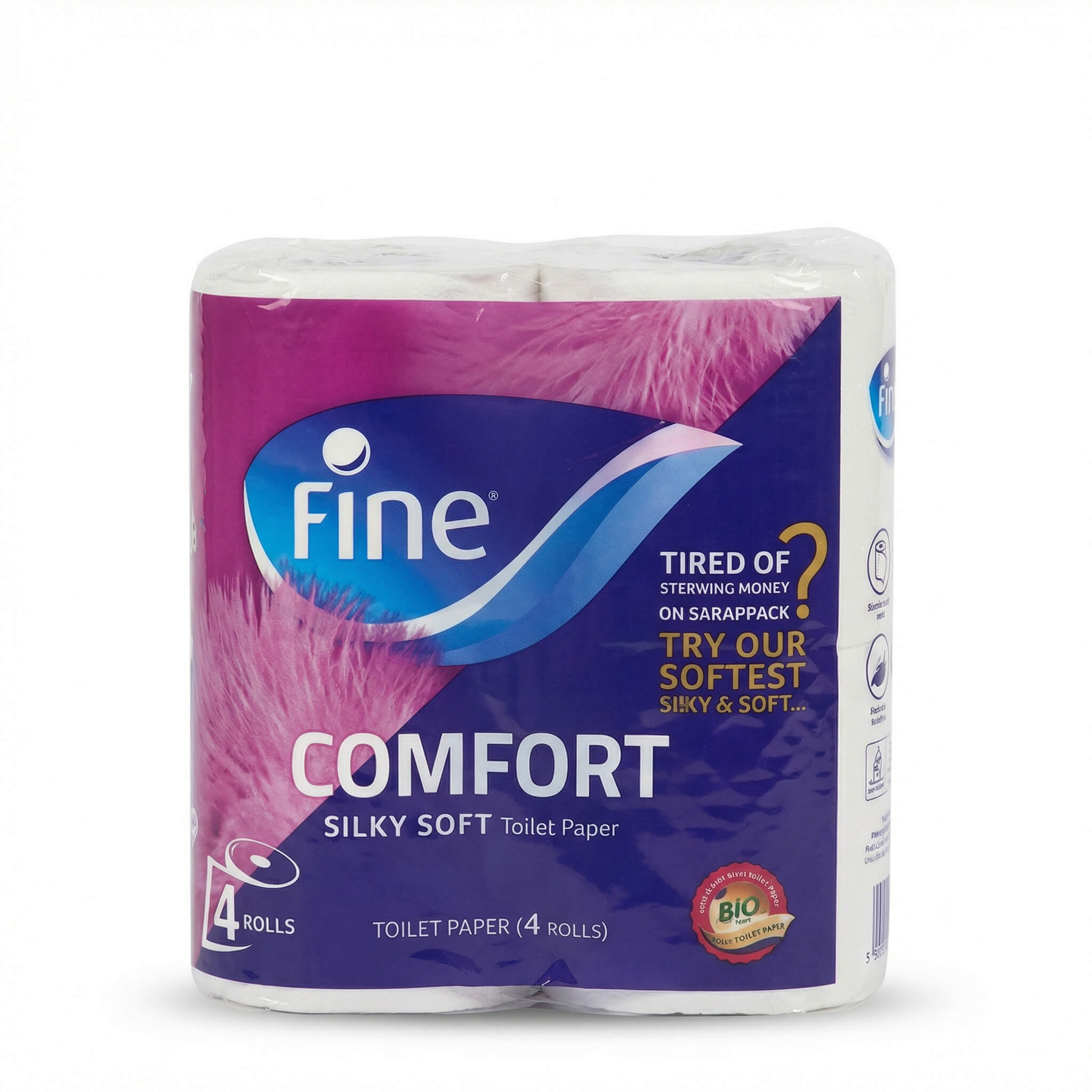 Fine Comfort Silky Soft Toilet Paper 4 Rolls