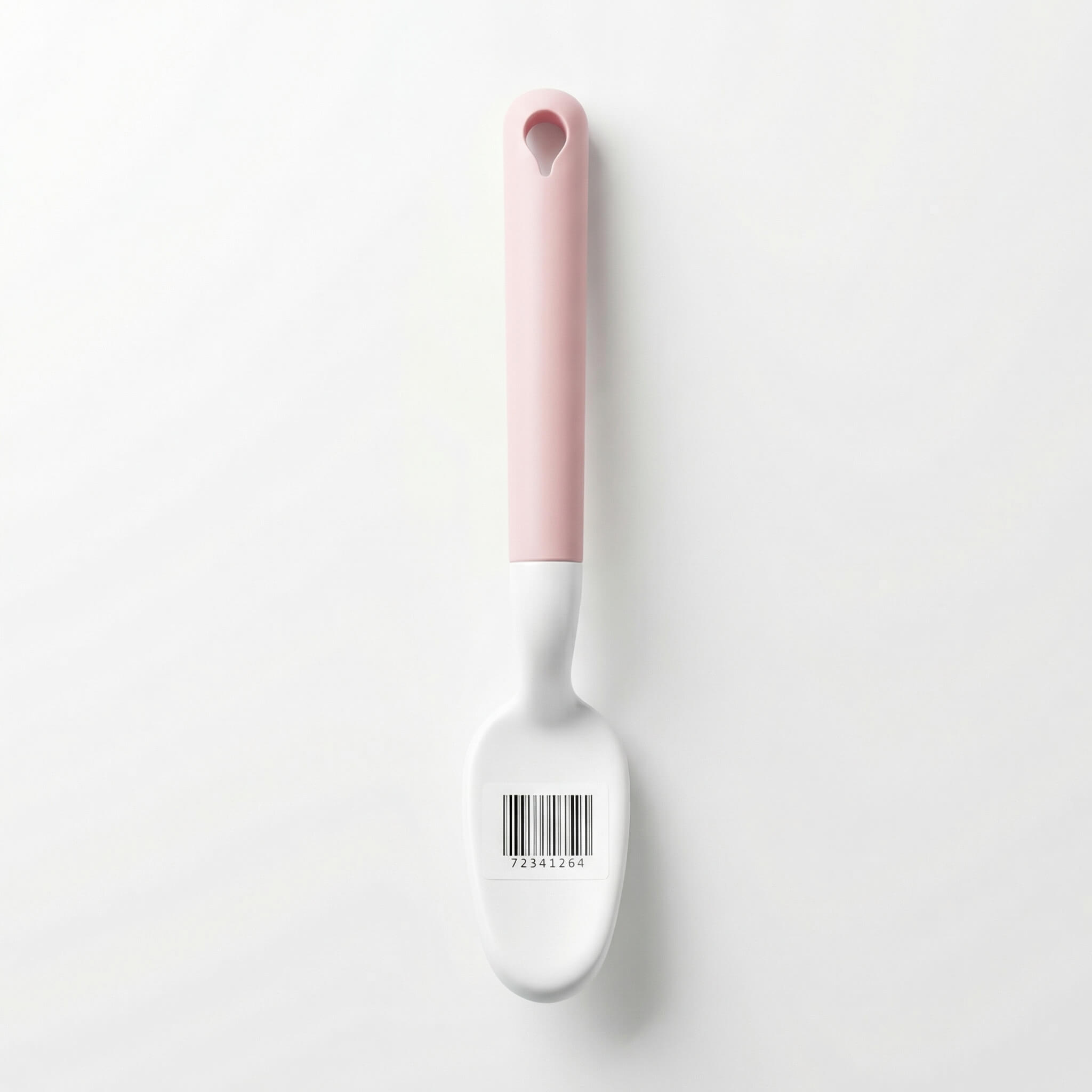 Plastic Kitchen Serving Spoon - Pink & White