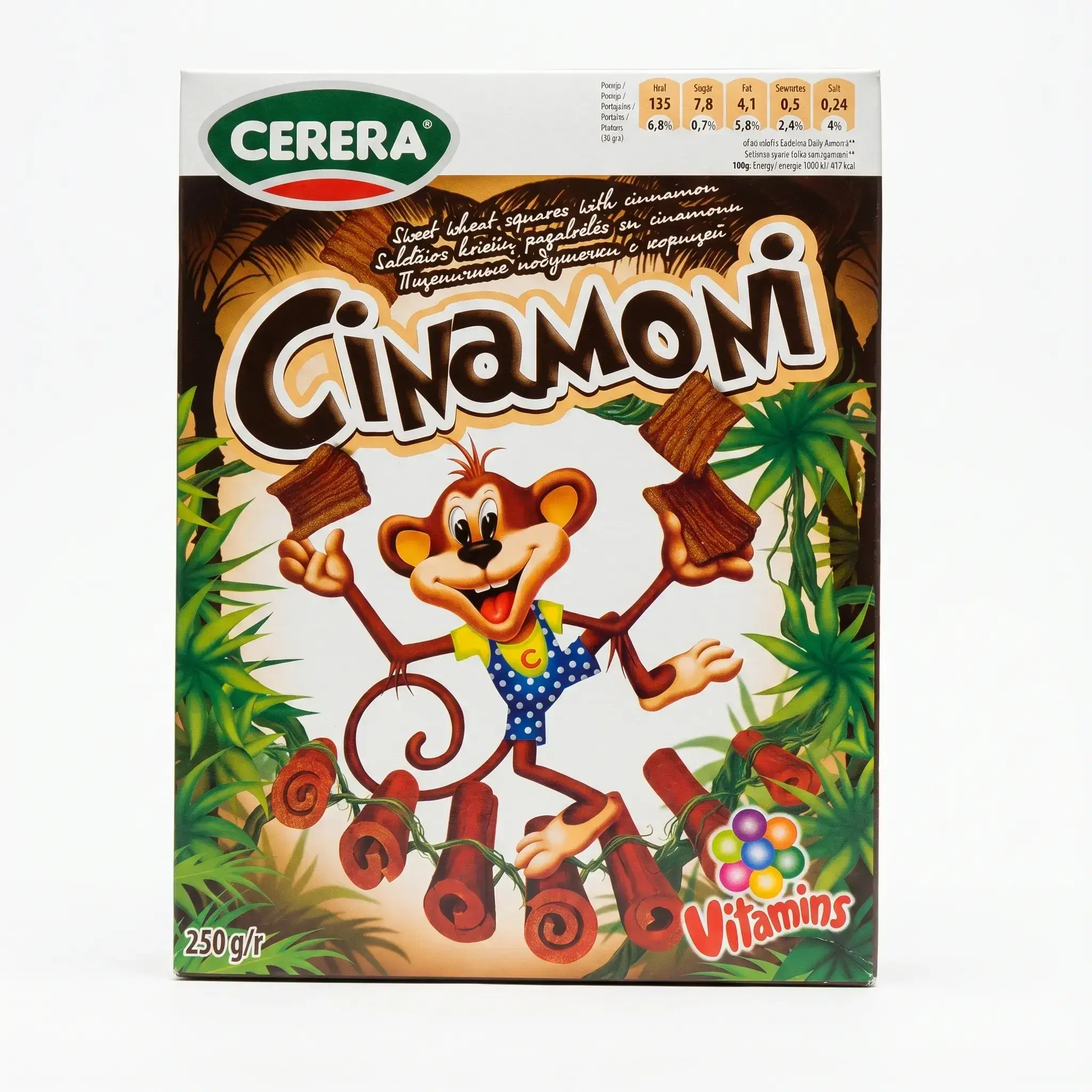 Cerera Cinamomi Sweet Wheat Squares with Cinnamon (14 pcs)