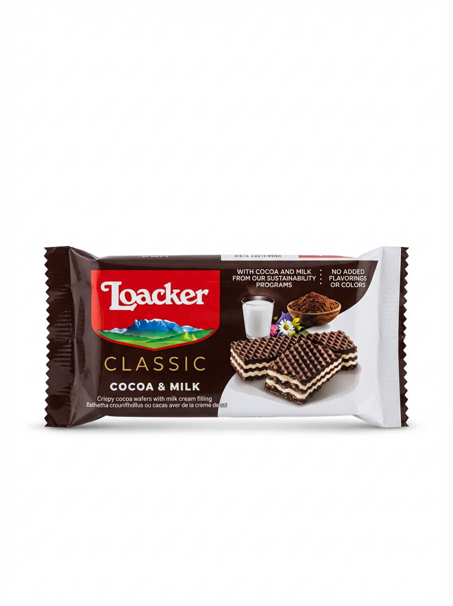 Loacker Classic Cocoa & Milk Wafer