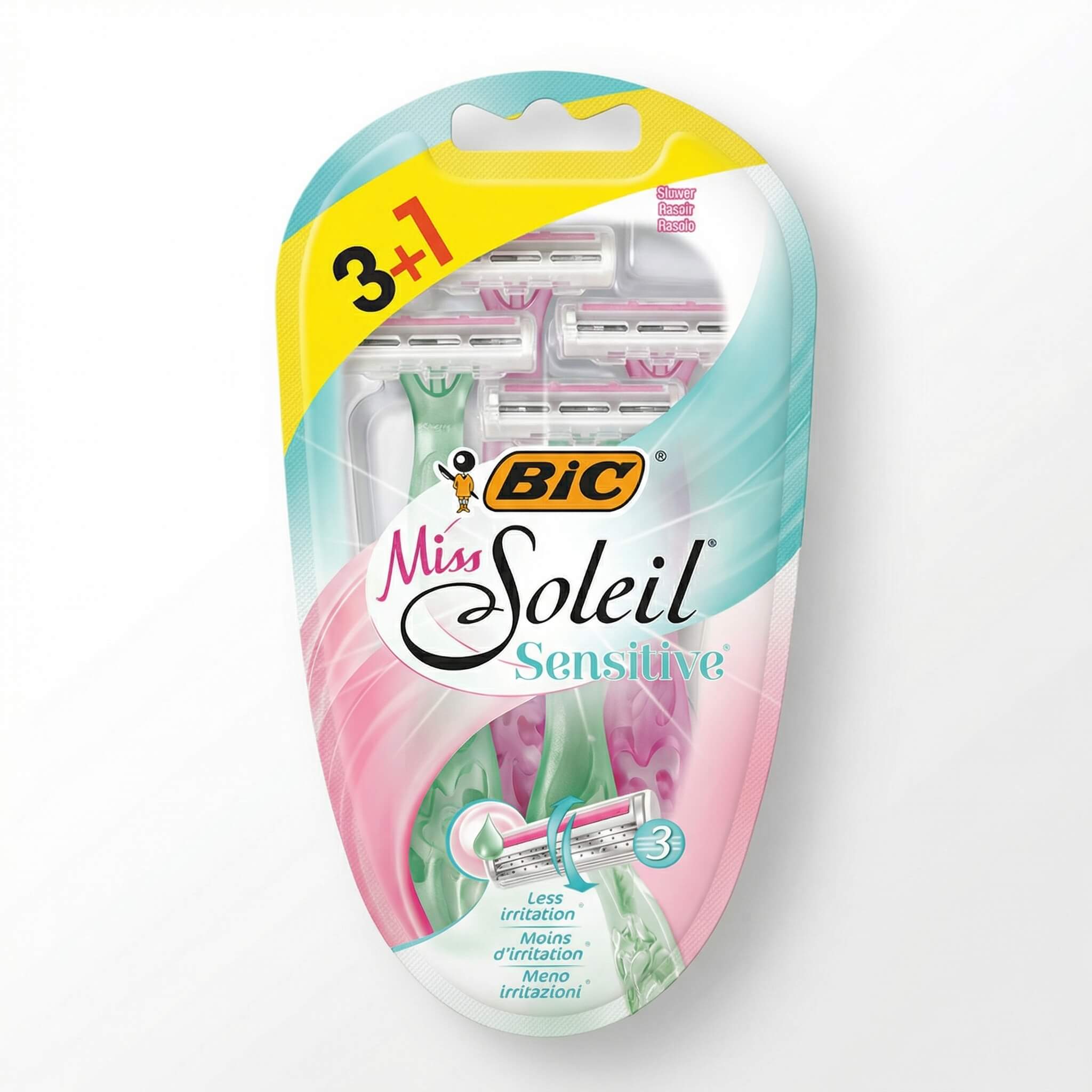 BIC Miss Soleil Sensitive Disposable Razors 3+1