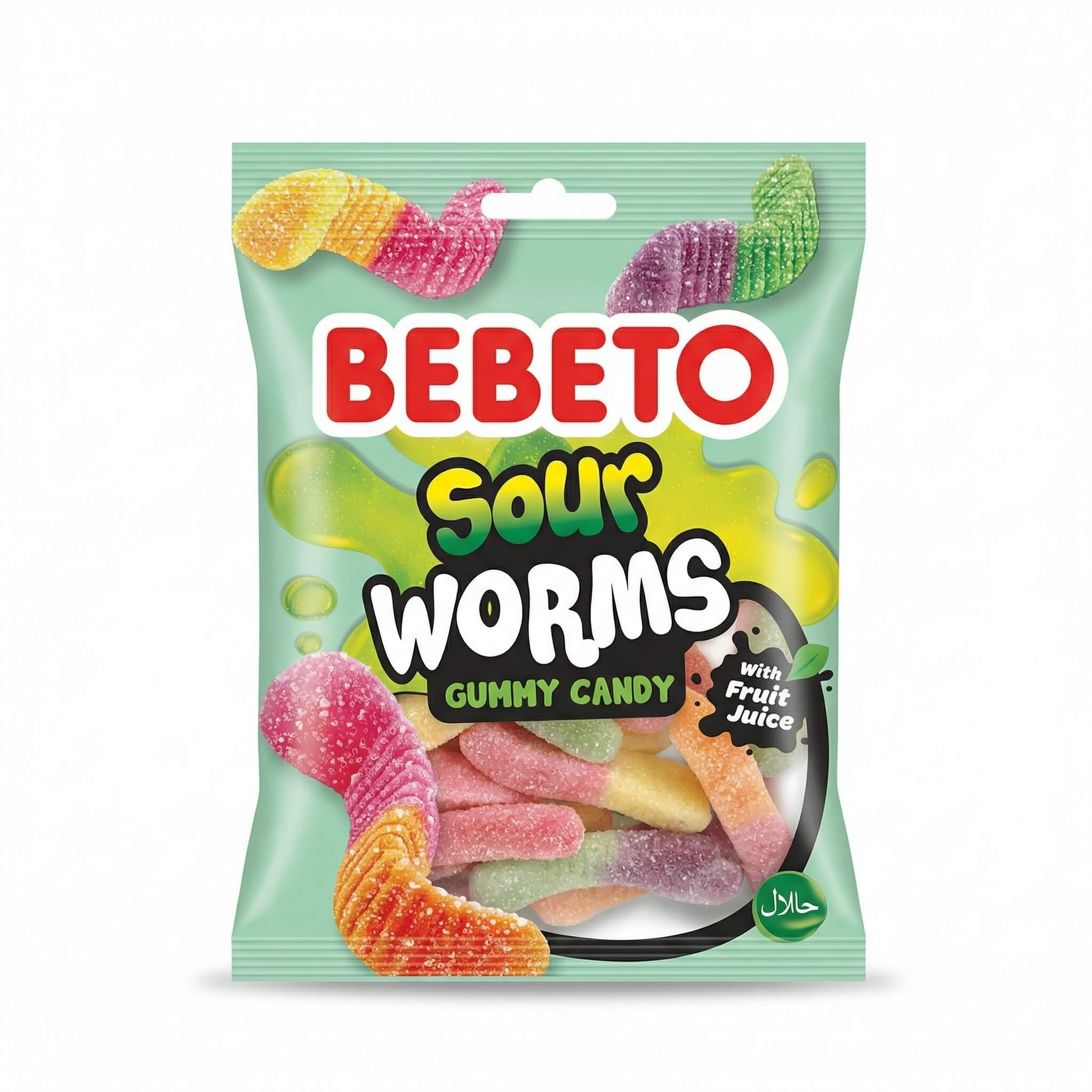 Bebeto Sour Worms Gummy Candy