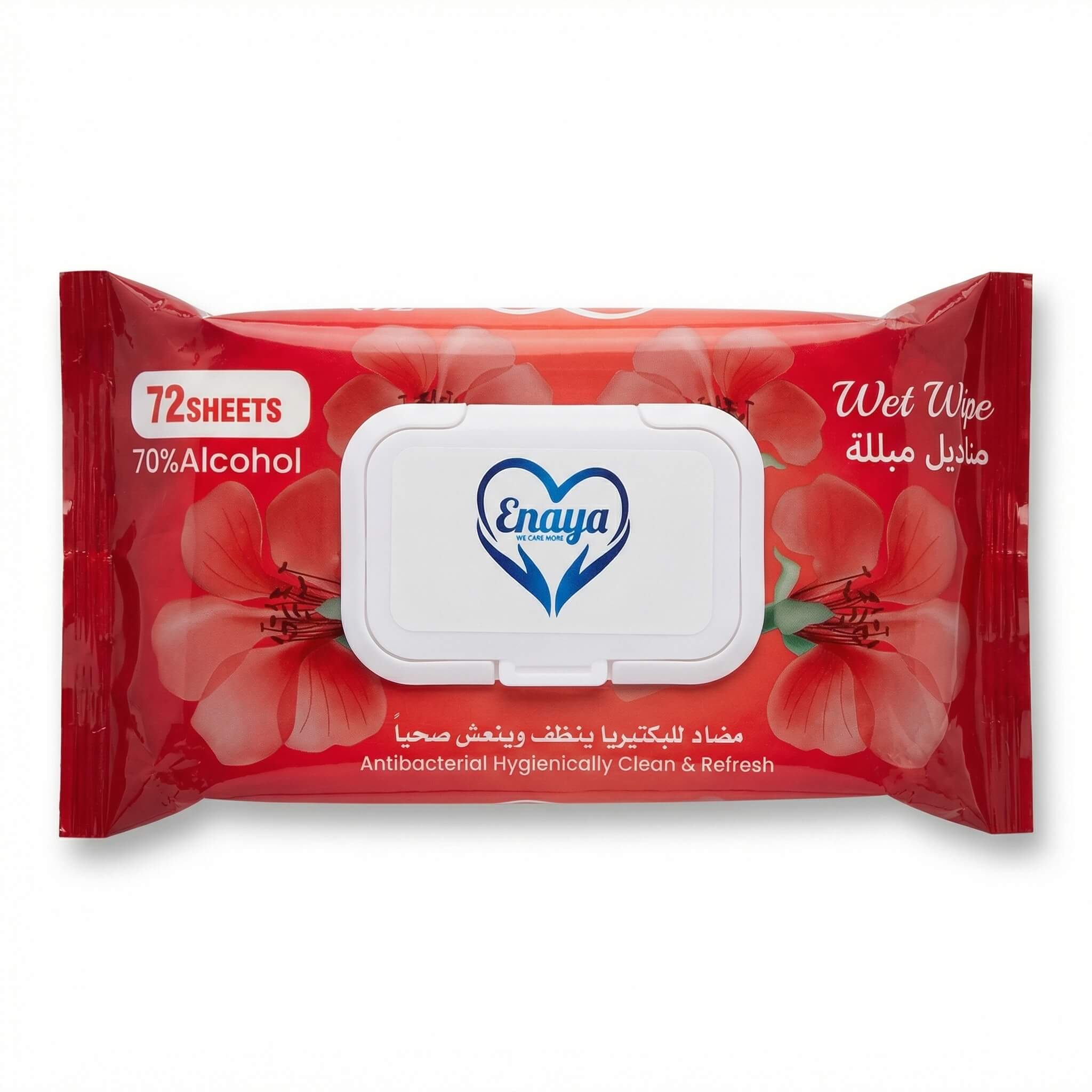 Enaya Antibacterial Wet Wipes (72 Sheets)