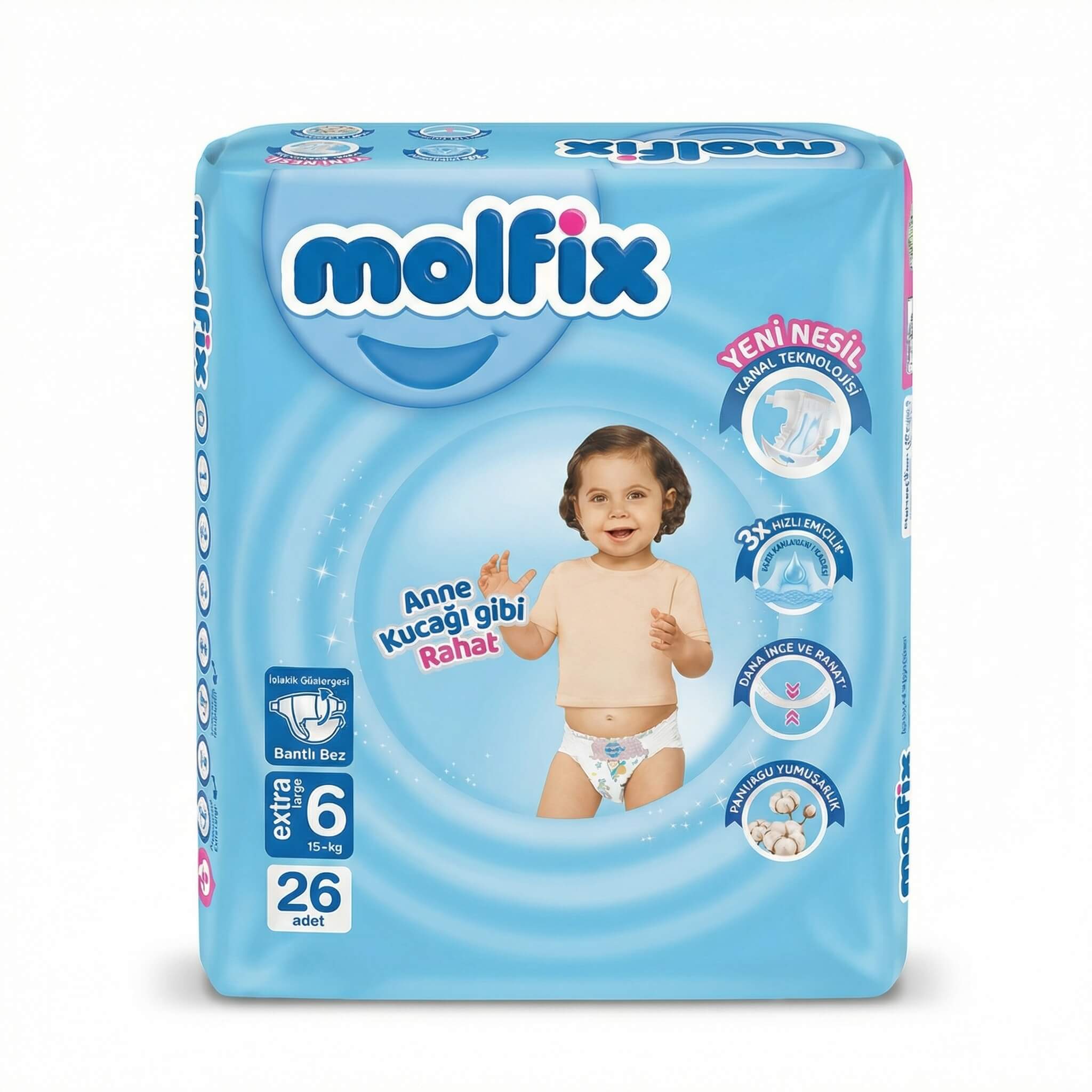 Molfix Baby Diapers Size 6 Extra Large