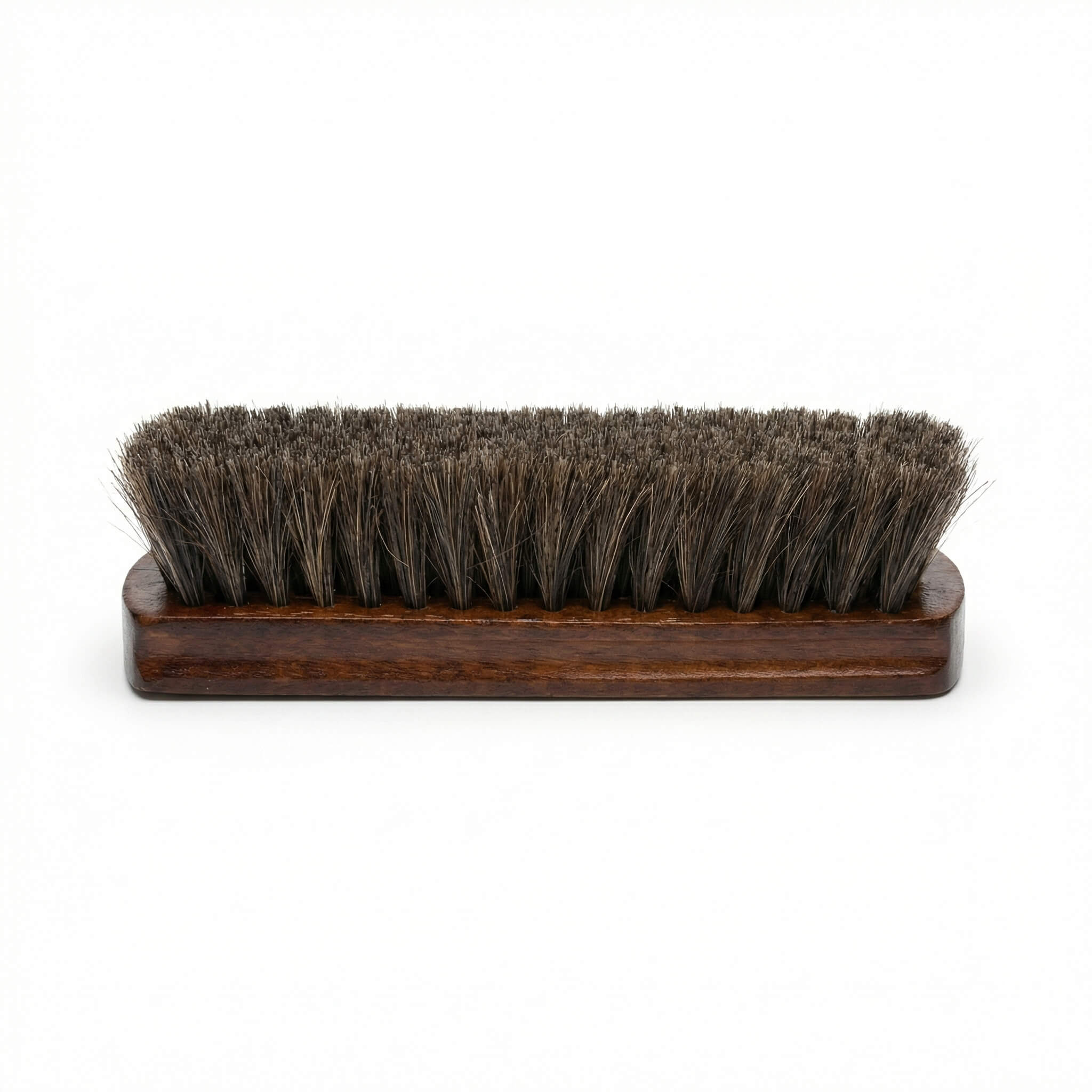 Wooden Shoe Brush with Natural Bristles
