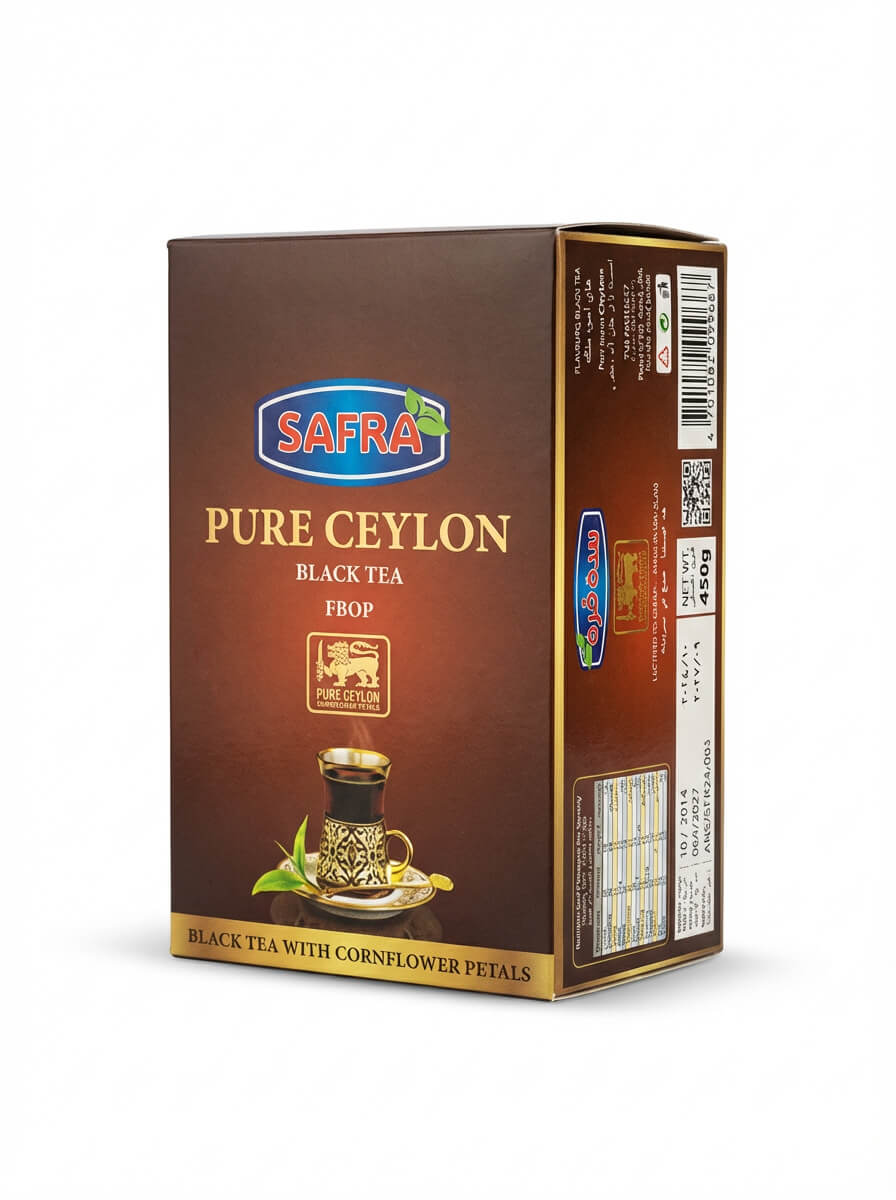 Safra Pure Ceylon Black Tea FBOP with Cornflower Petals