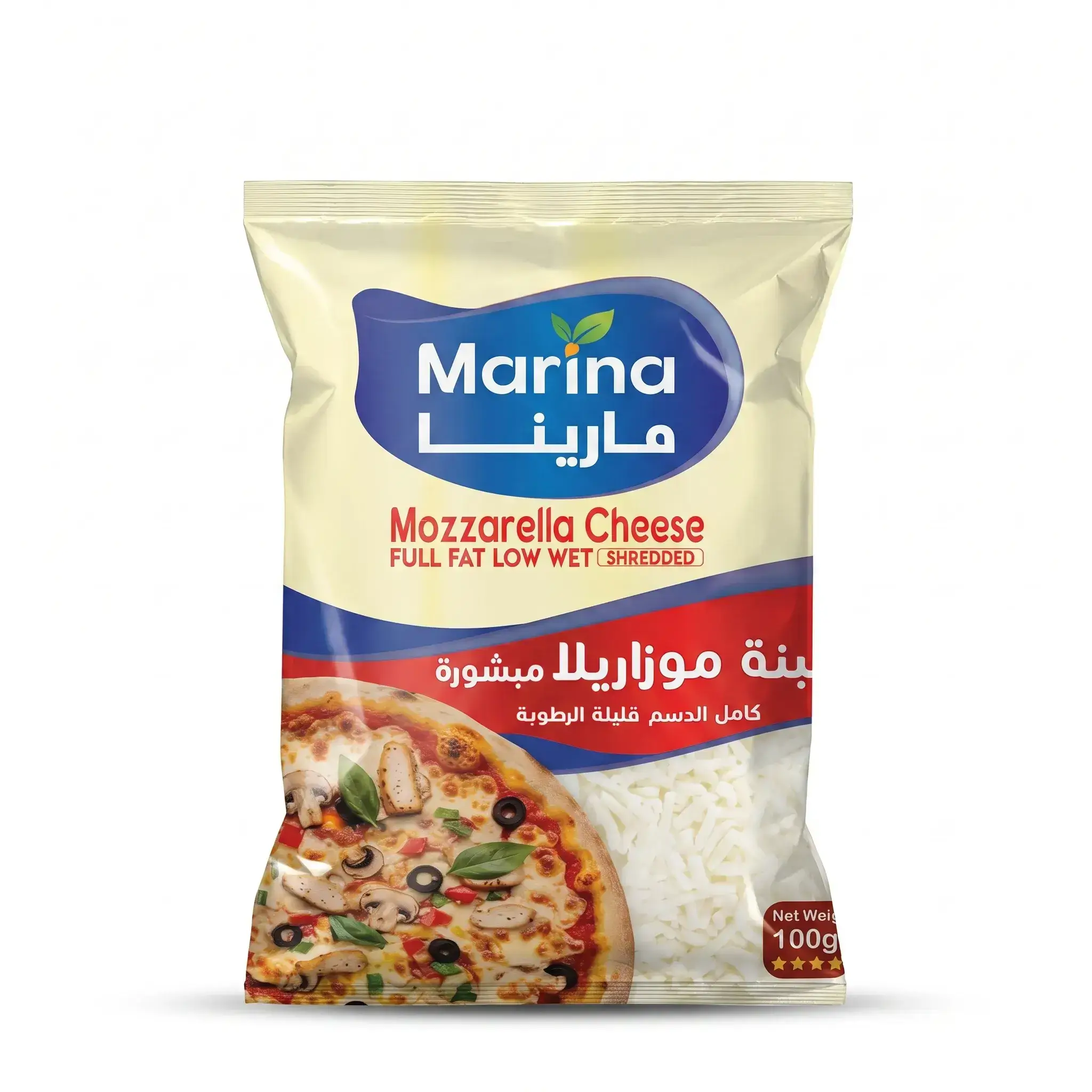 Marina Shredded Mozzarella Cheese Full Fat Low Wet