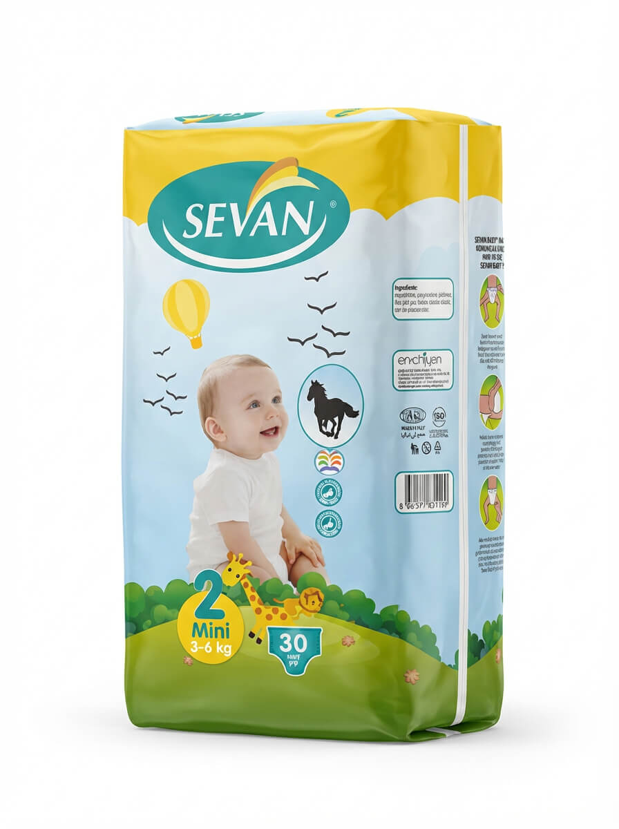 Sevan Baby Diapers Size 2 Mini 3-6kg