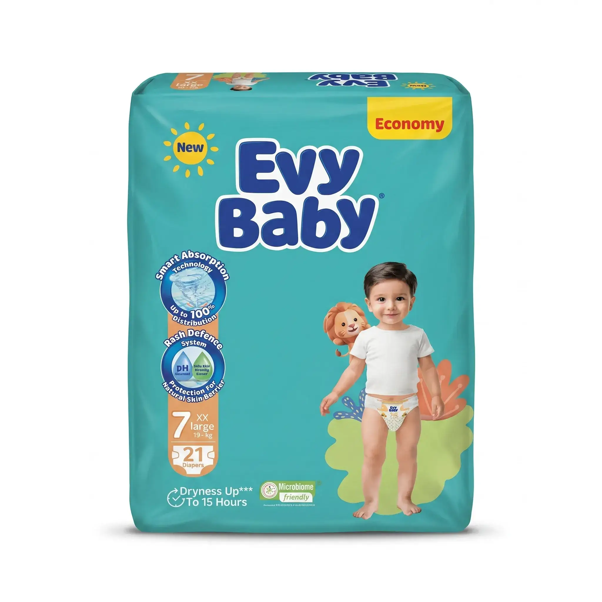 Evy Baby Diapers Size 7 XX Large (21 Diapers)
