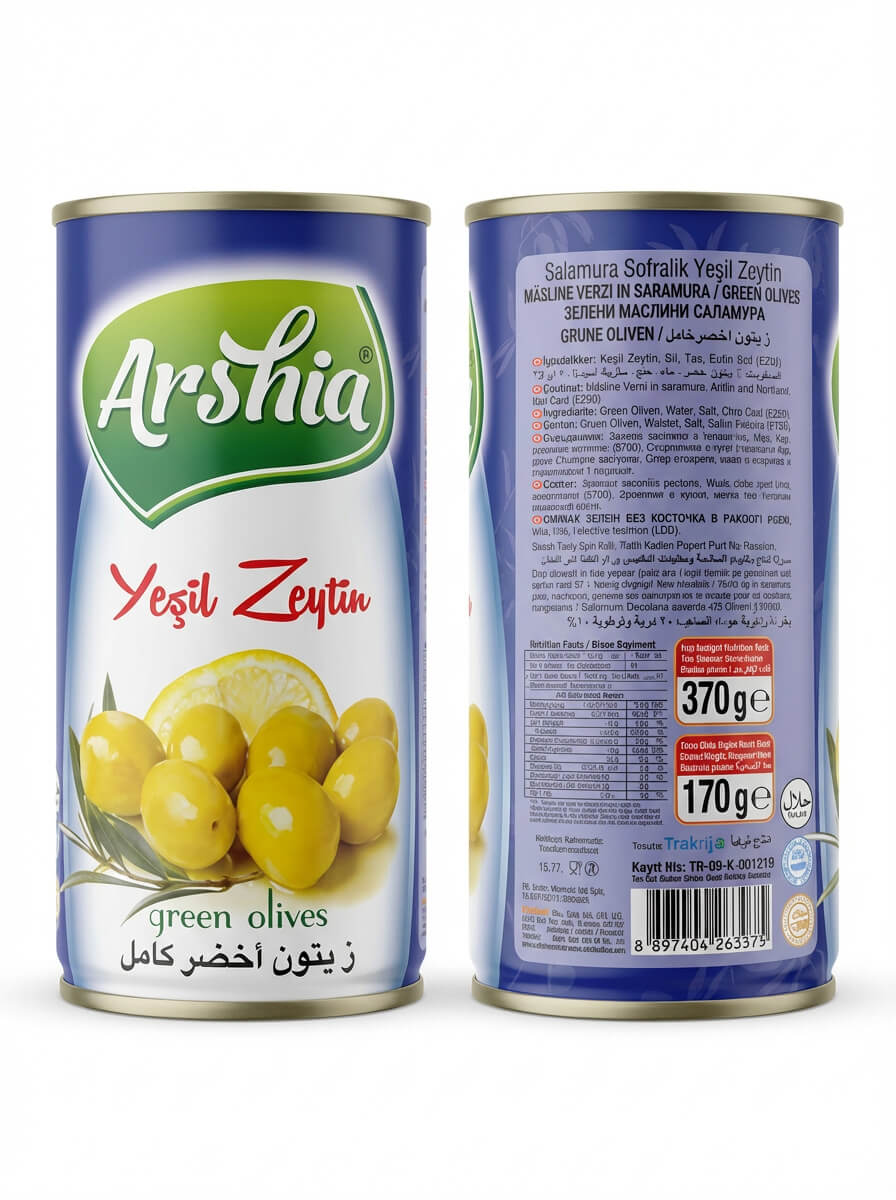 Arshia Green Olives in Brine