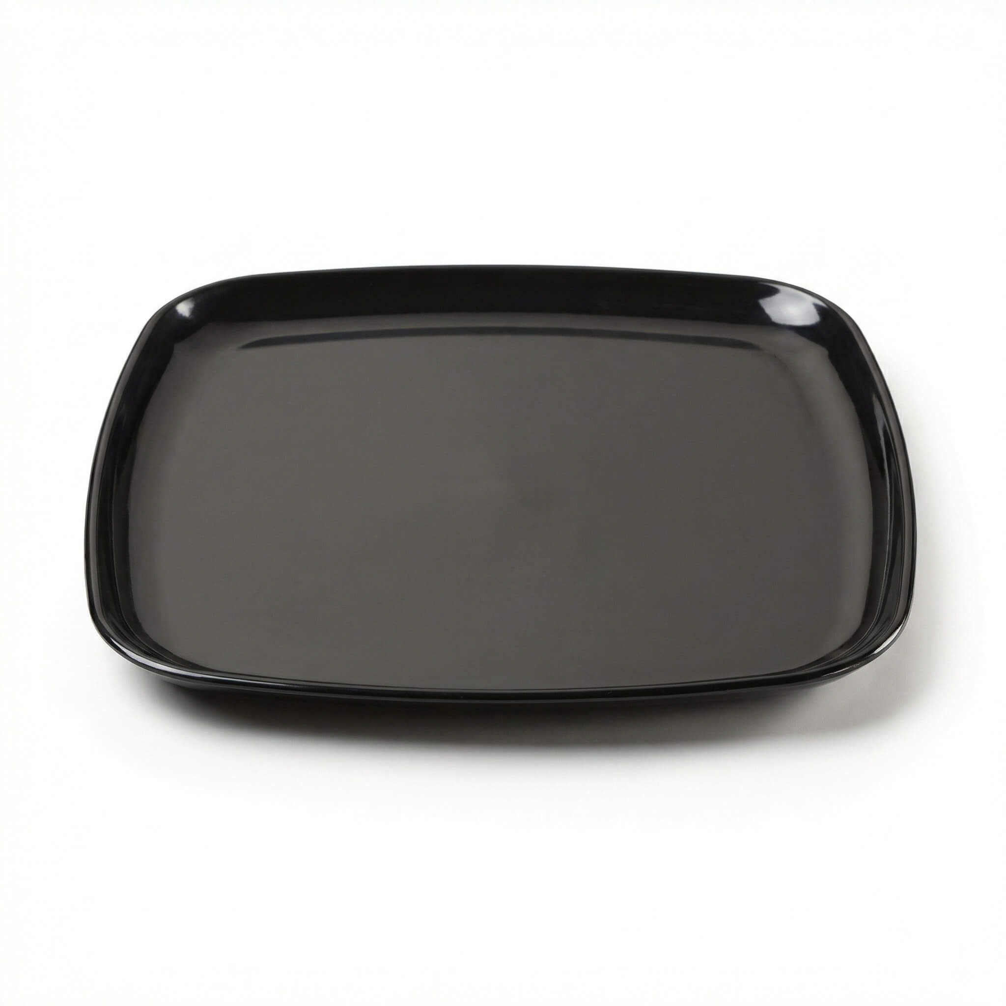 Black Square Melamine Serving Plate