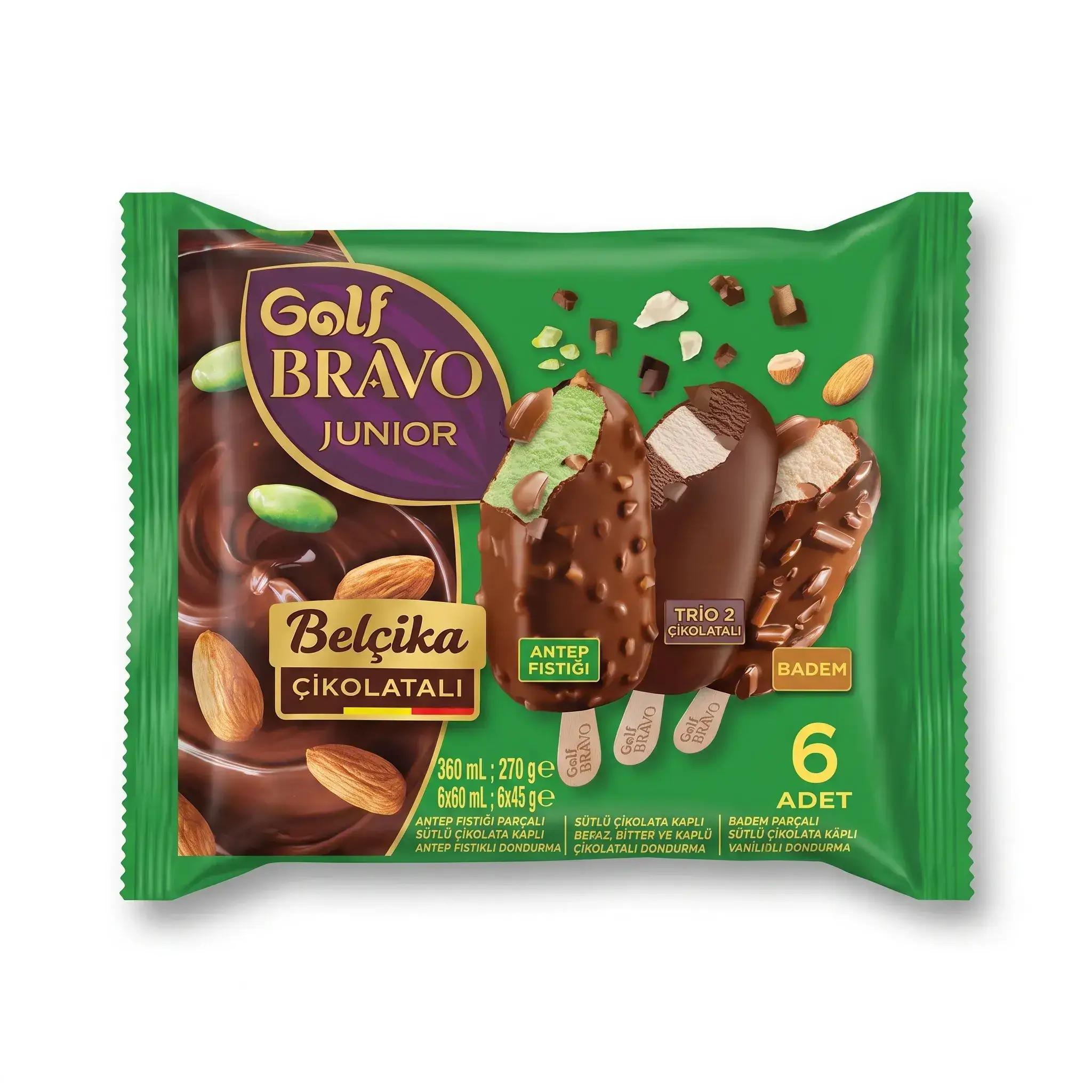 Golf Bravo Junior Belgian Chocolate Ice Cream Multipack