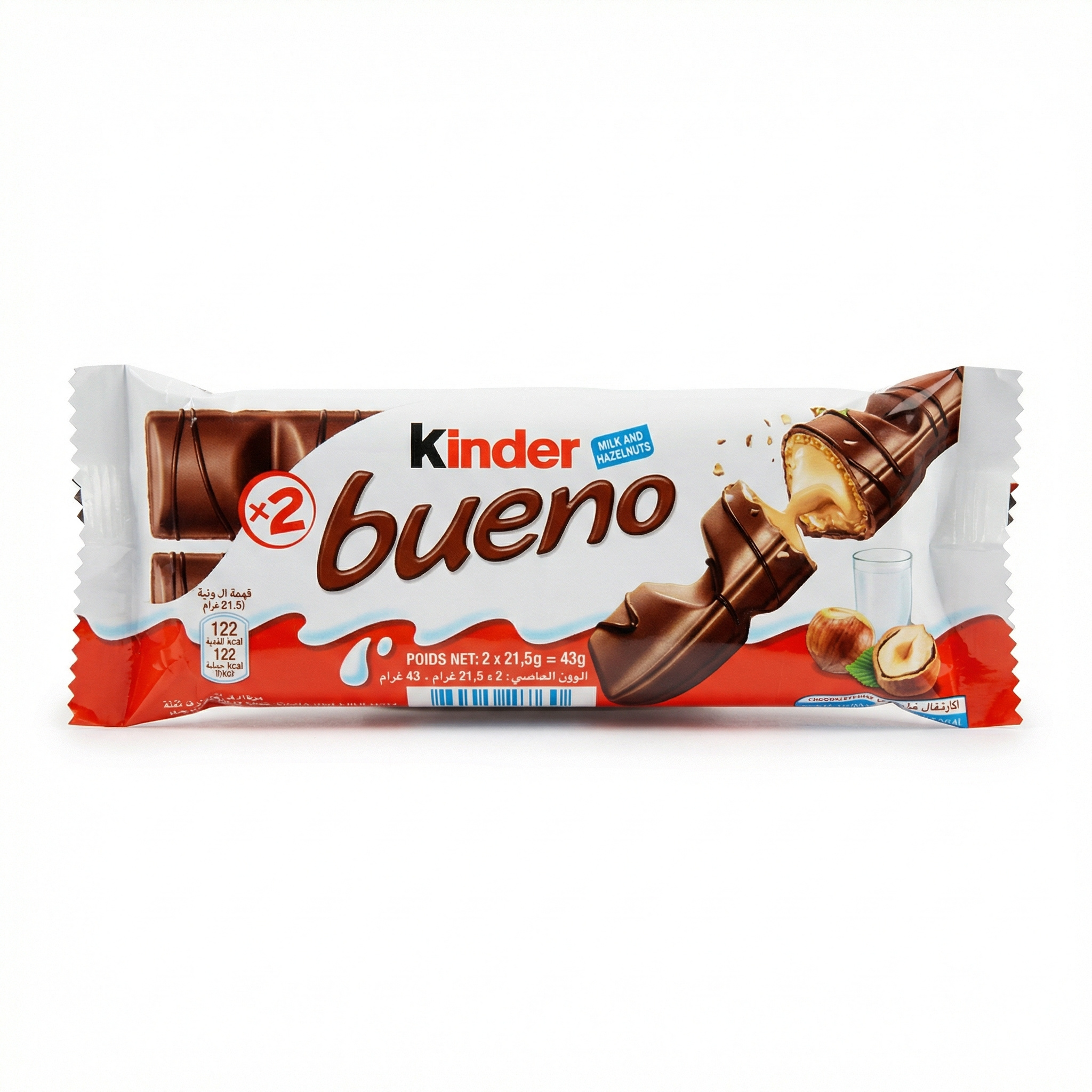 Kinder Bueno Milk and Hazelnut Chocolate Bars